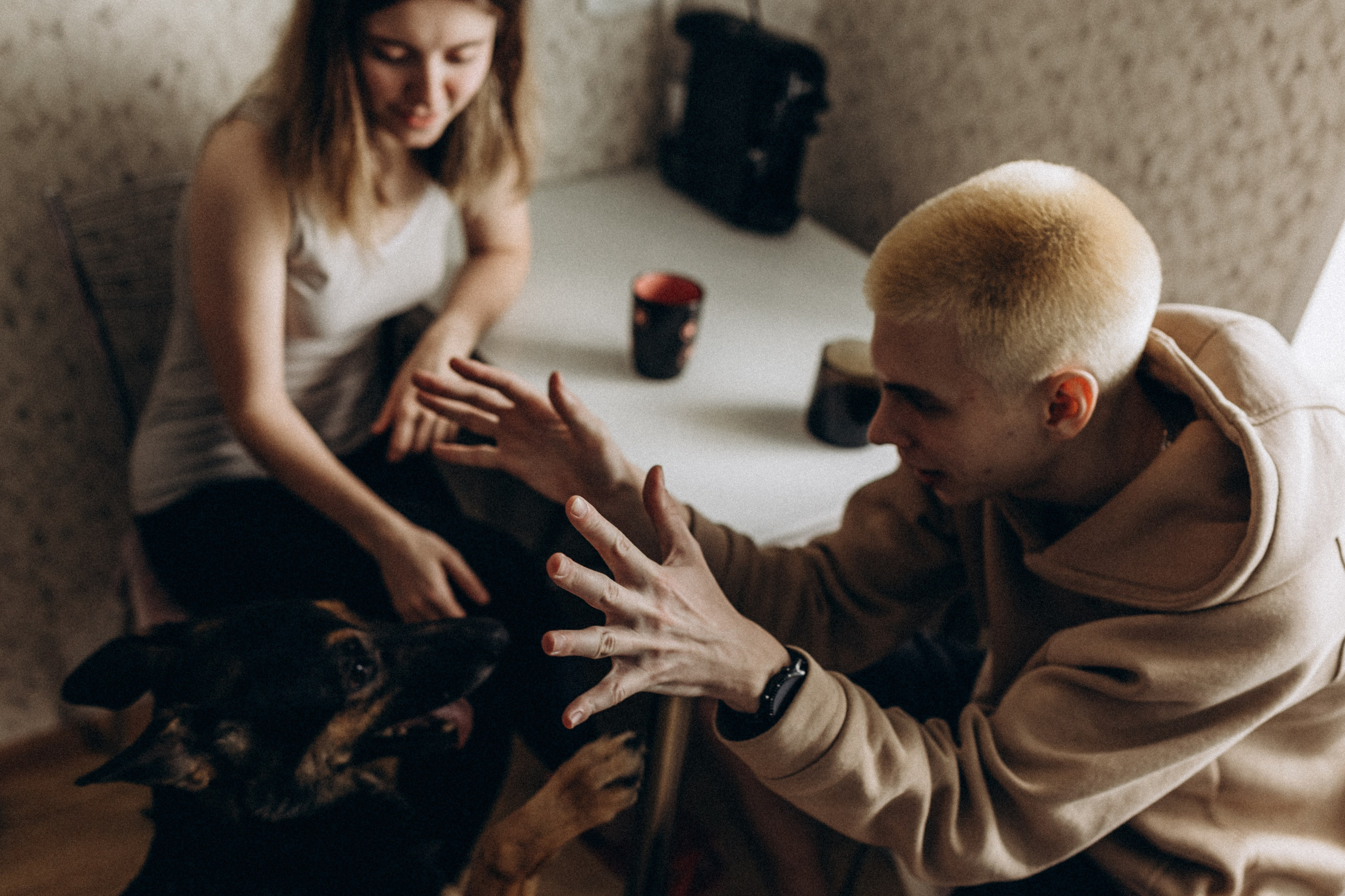 Матвей и Полина, а также кот и собака. Семейный фотограф lifestyle в Новосибирске Елена Шпилевая