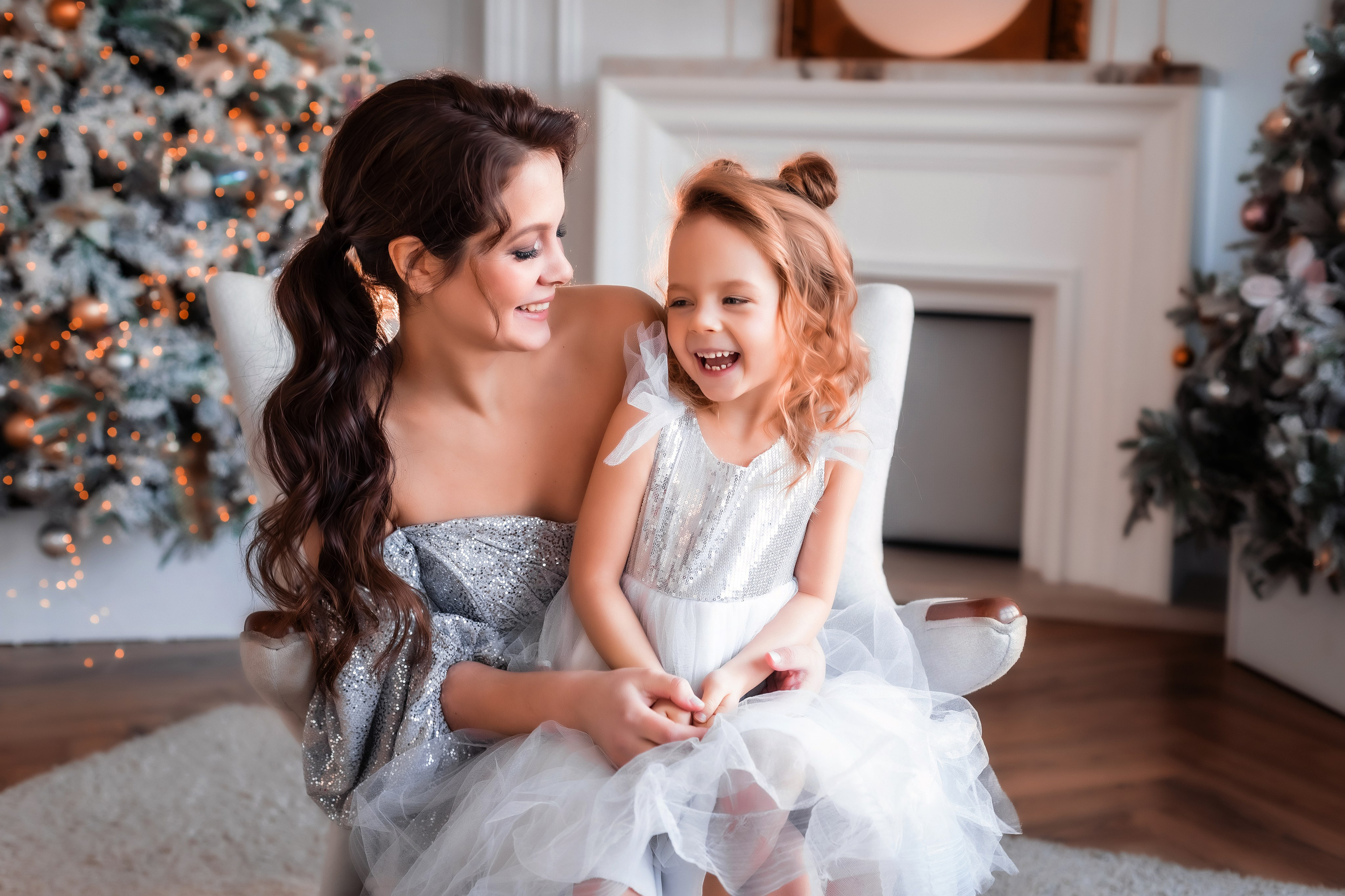 Новогодняя сказка для Кати и Миланы. Семейный и детский фотограф в Екатеринбурге Оксана Пипкина