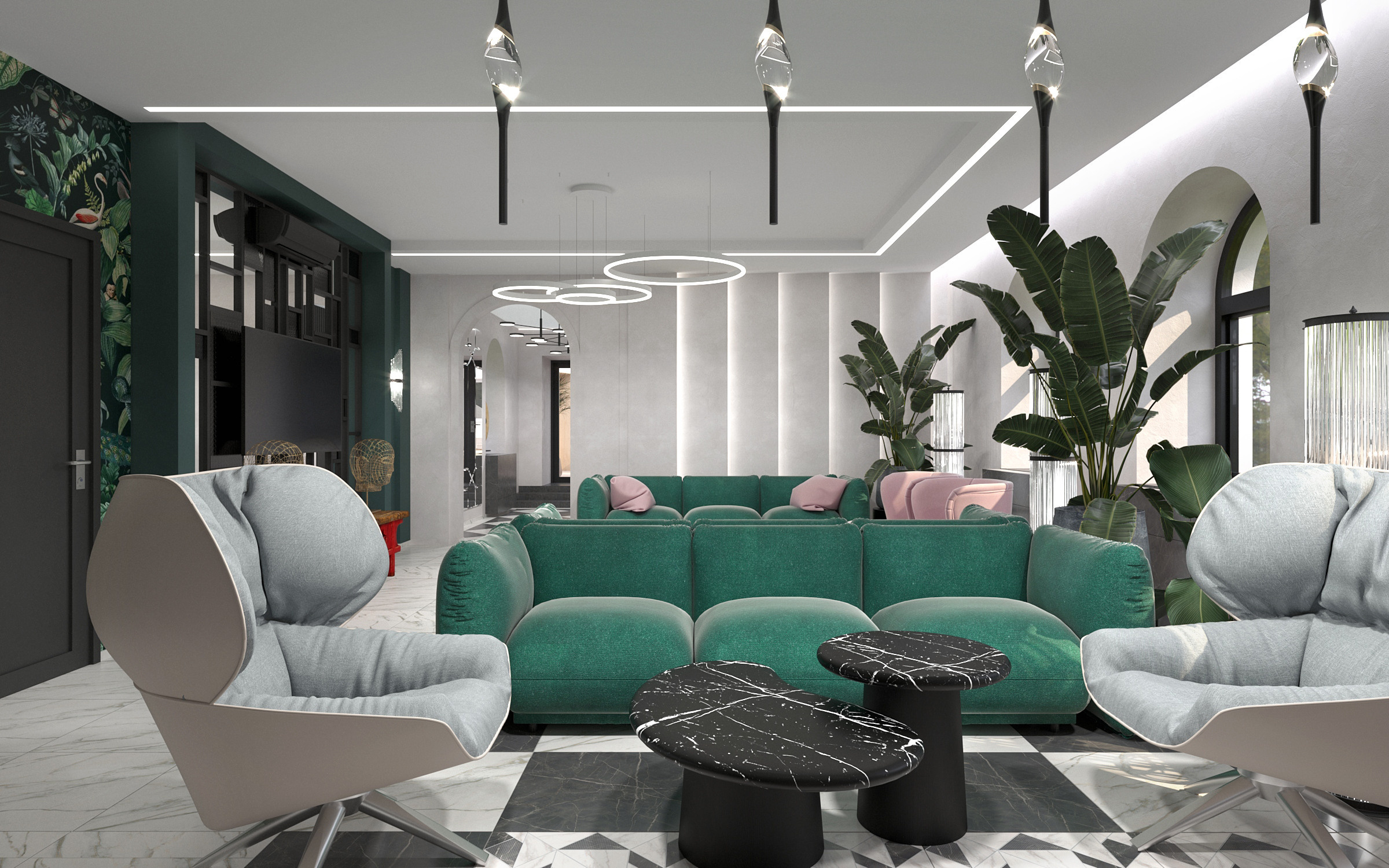 Спа салон Samsara 1этаж. Дизайн интерьеров Краснодар