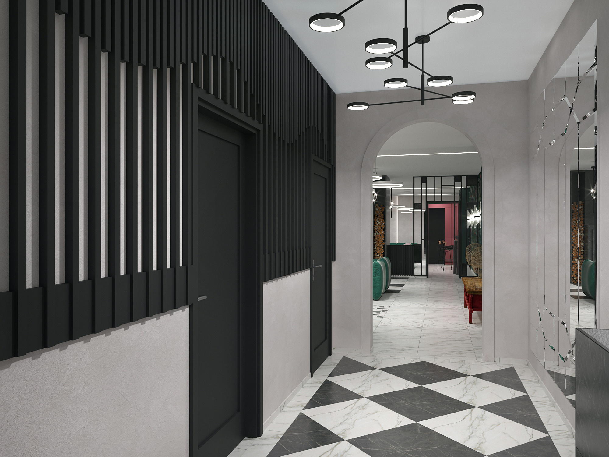 Спа салон Samsara 1этаж. Дизайн интерьеров Краснодар