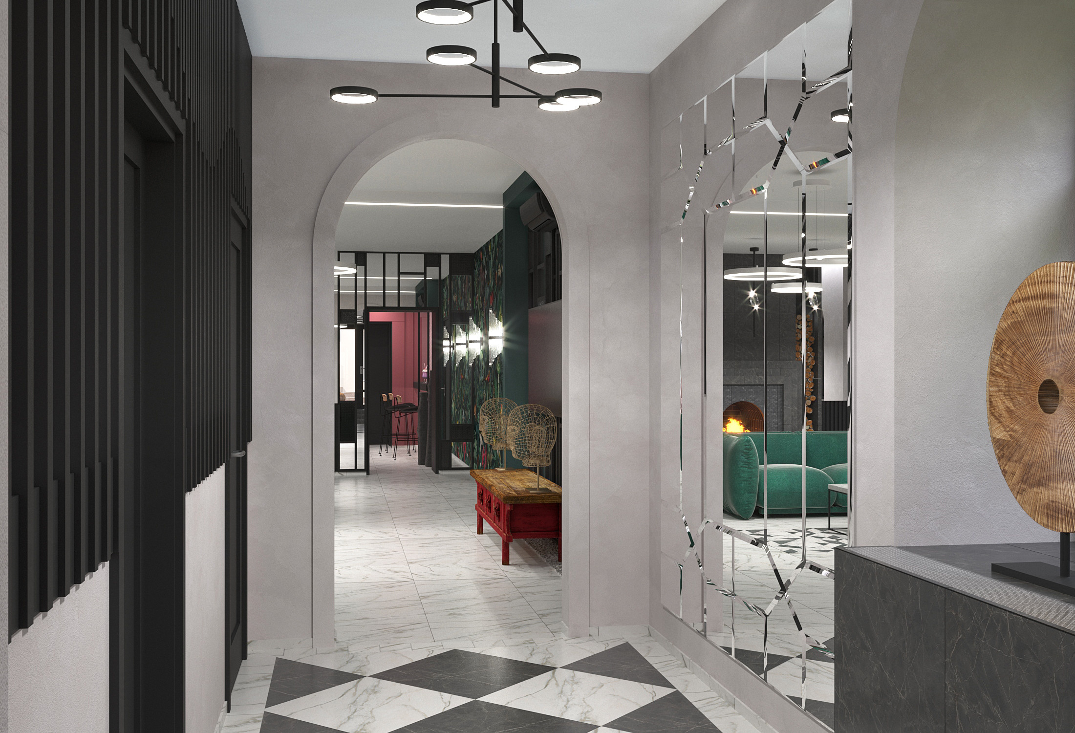 Спа салон Samsara 1этаж. Дизайн интерьеров Краснодар