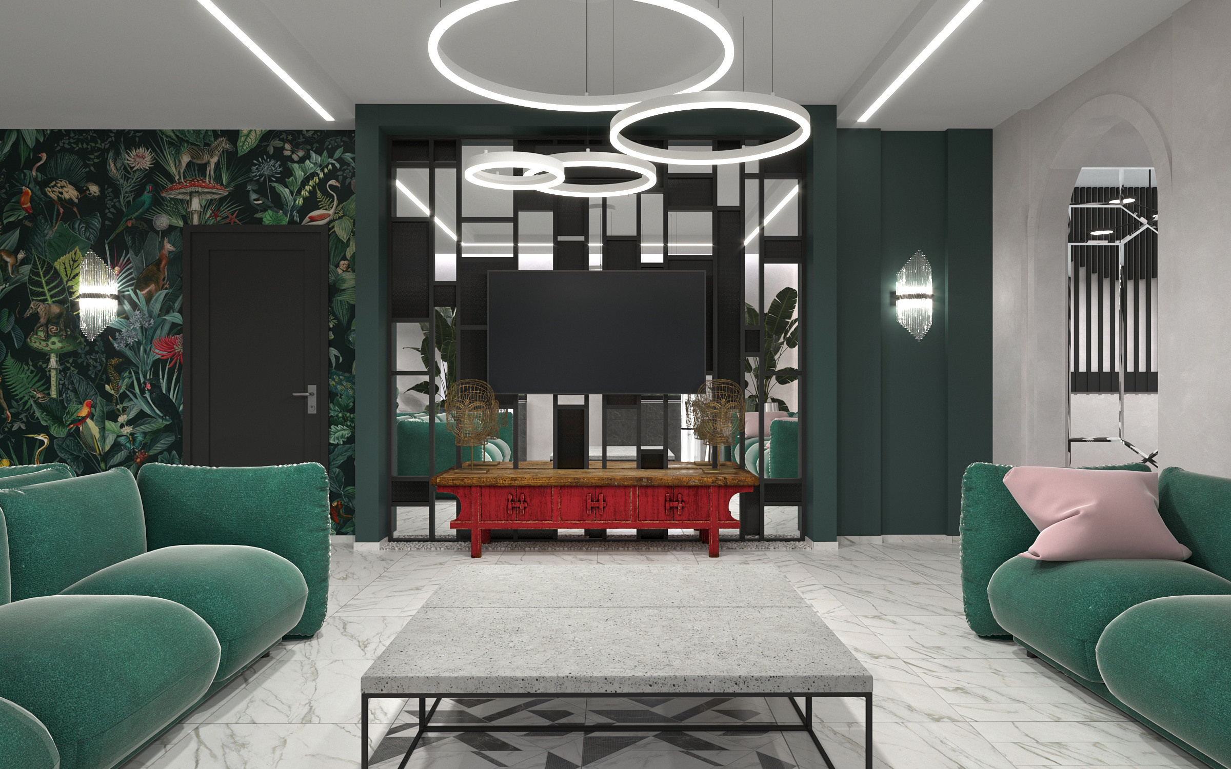 Спа салон Samsara 1этаж. Дизайн интерьеров Краснодар