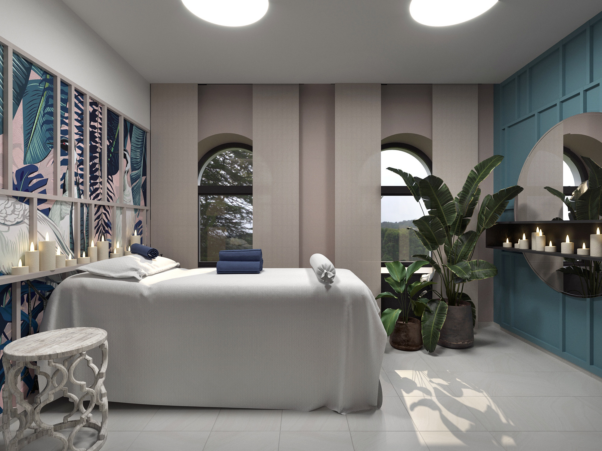 Спа салон Samsara 2этаж. Дизайн интерьеров Краснодар