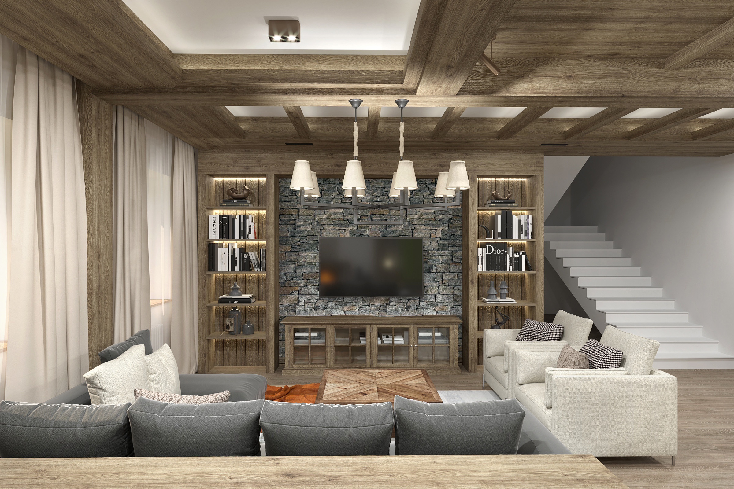 Коттедж Т. Дизайн интерьеров Краснодар