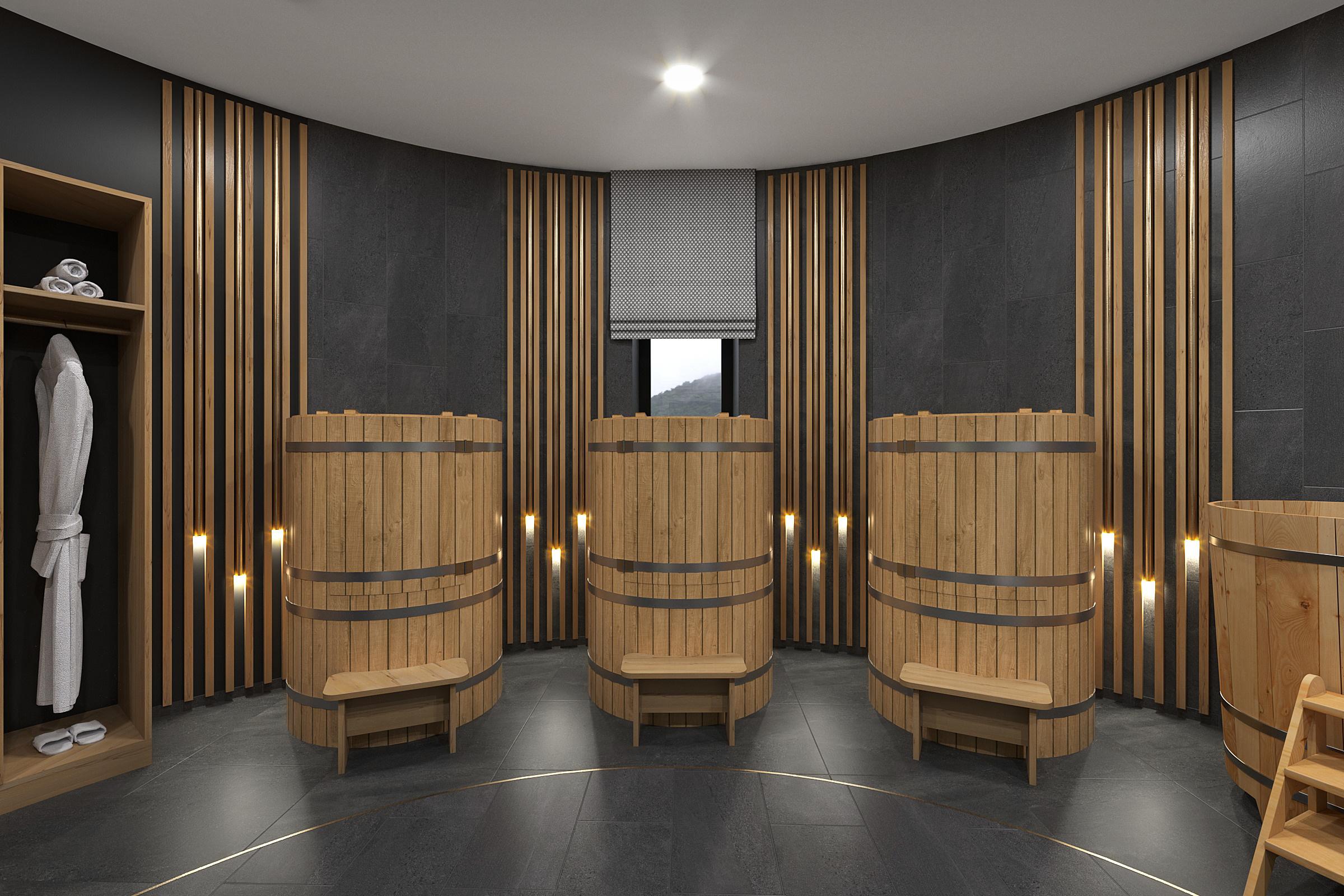 Спа салон Samsara 1этаж. Дизайн интерьеров Краснодар