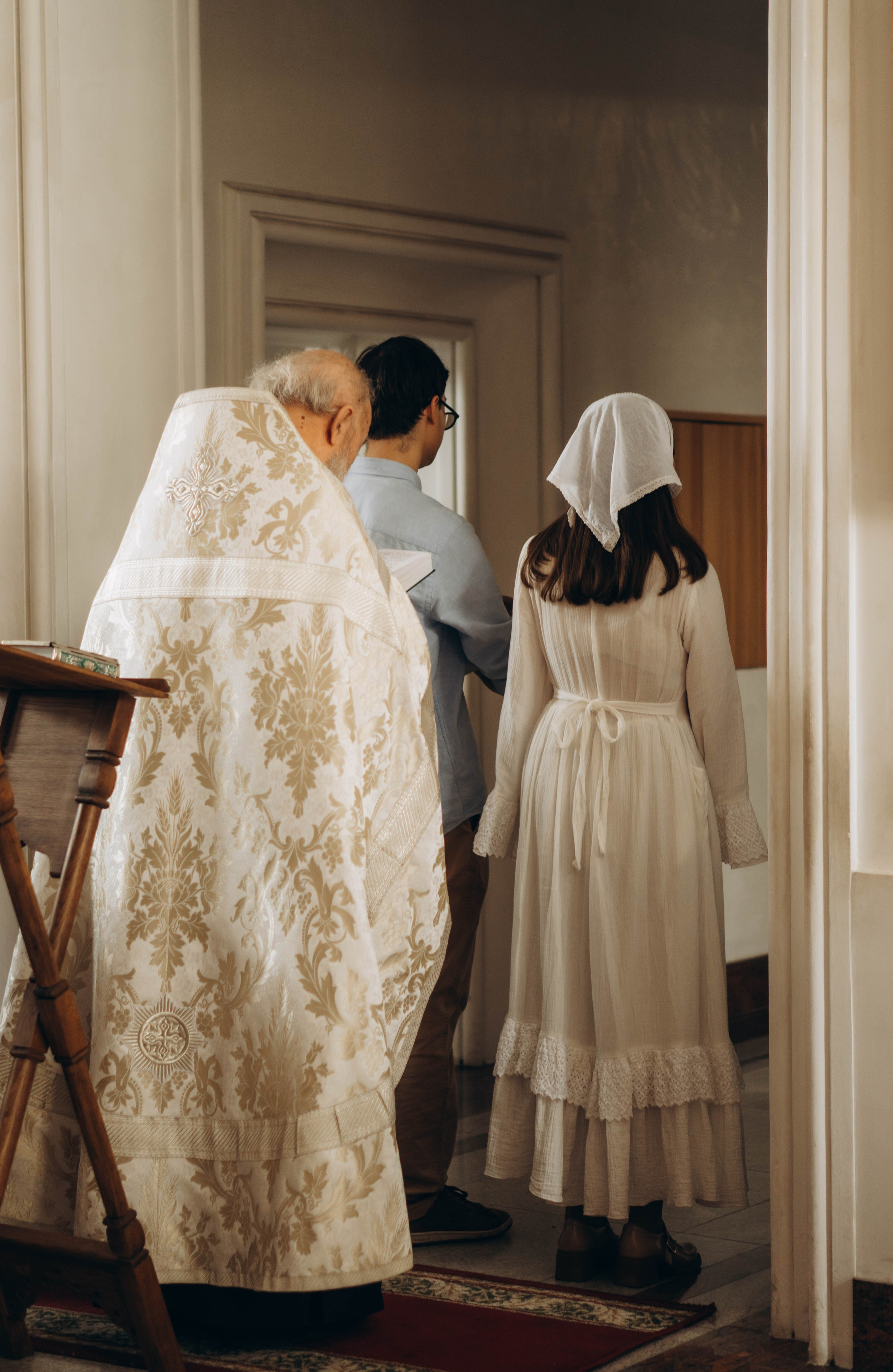 Крещение Миропии Лихов переулок ПСТГУ. Фотограф Москва Валерия Веденина