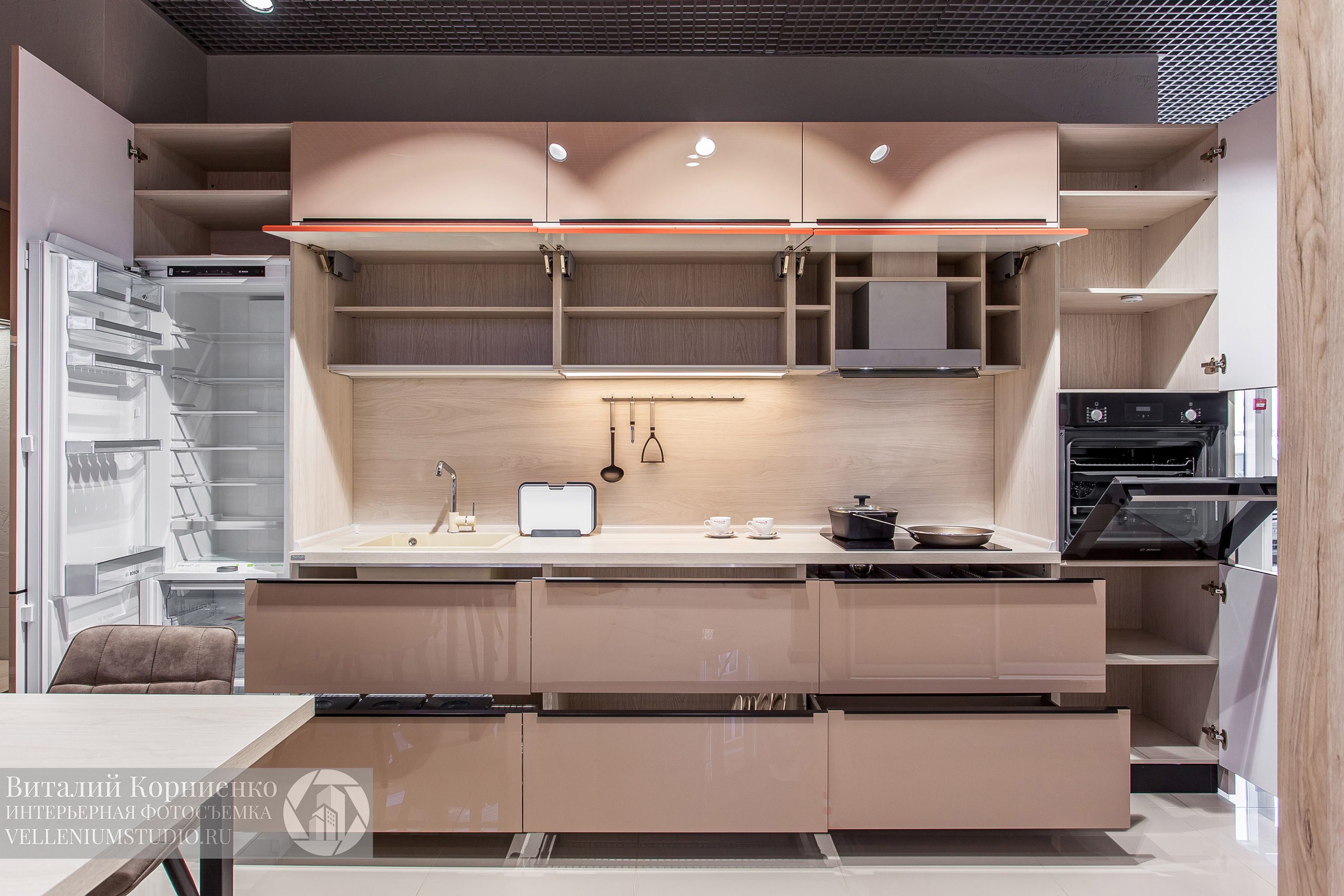 Фотосъемка салона кухонной мебели Мария в Краснодаре. Интерьерный фотограф Краснодар: профессионально по доступным ценам