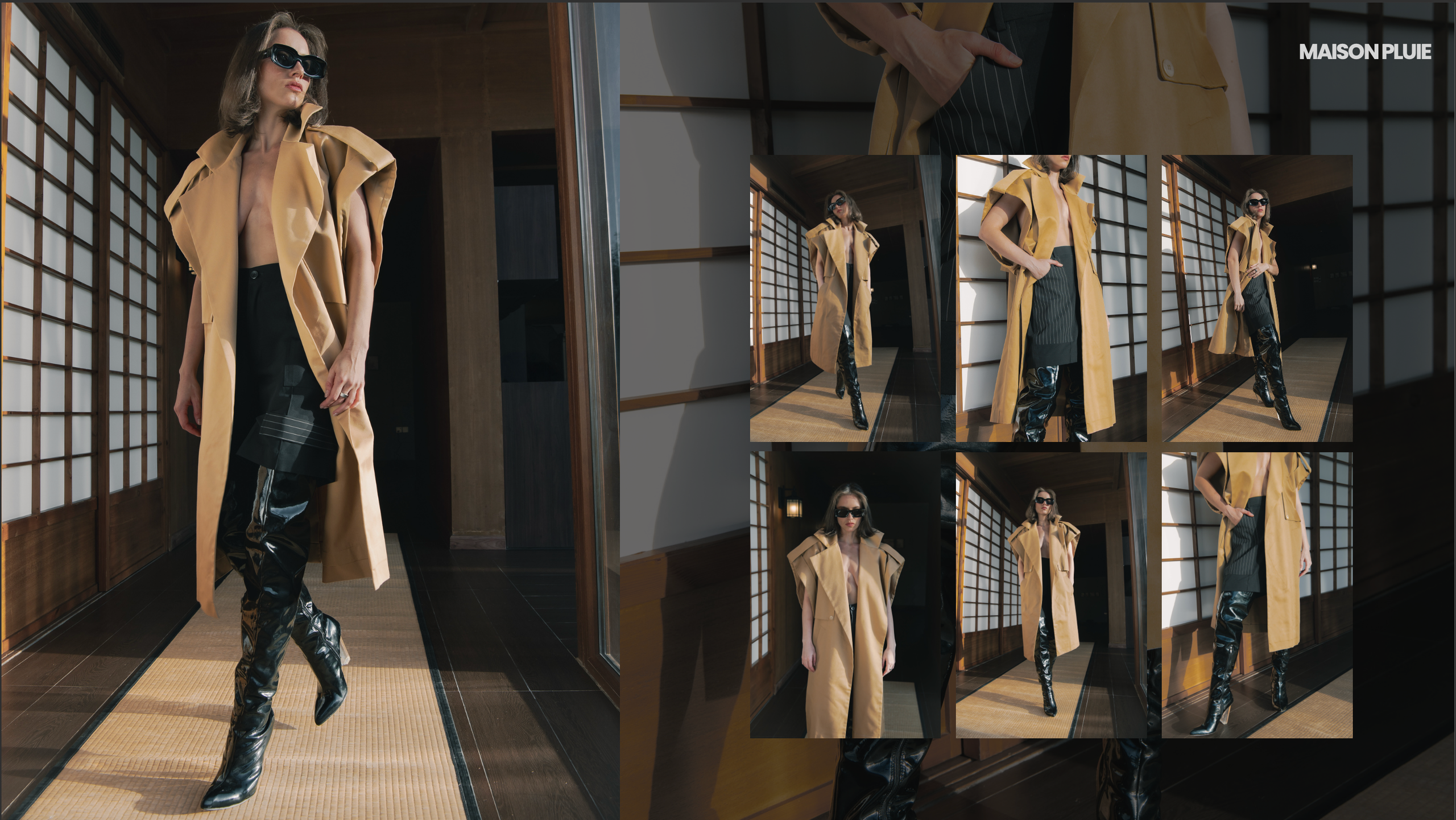 Lookbook layout for Maison Pluie Dubai brand. Elizaveta Filchenko. Fashion-photographer and director