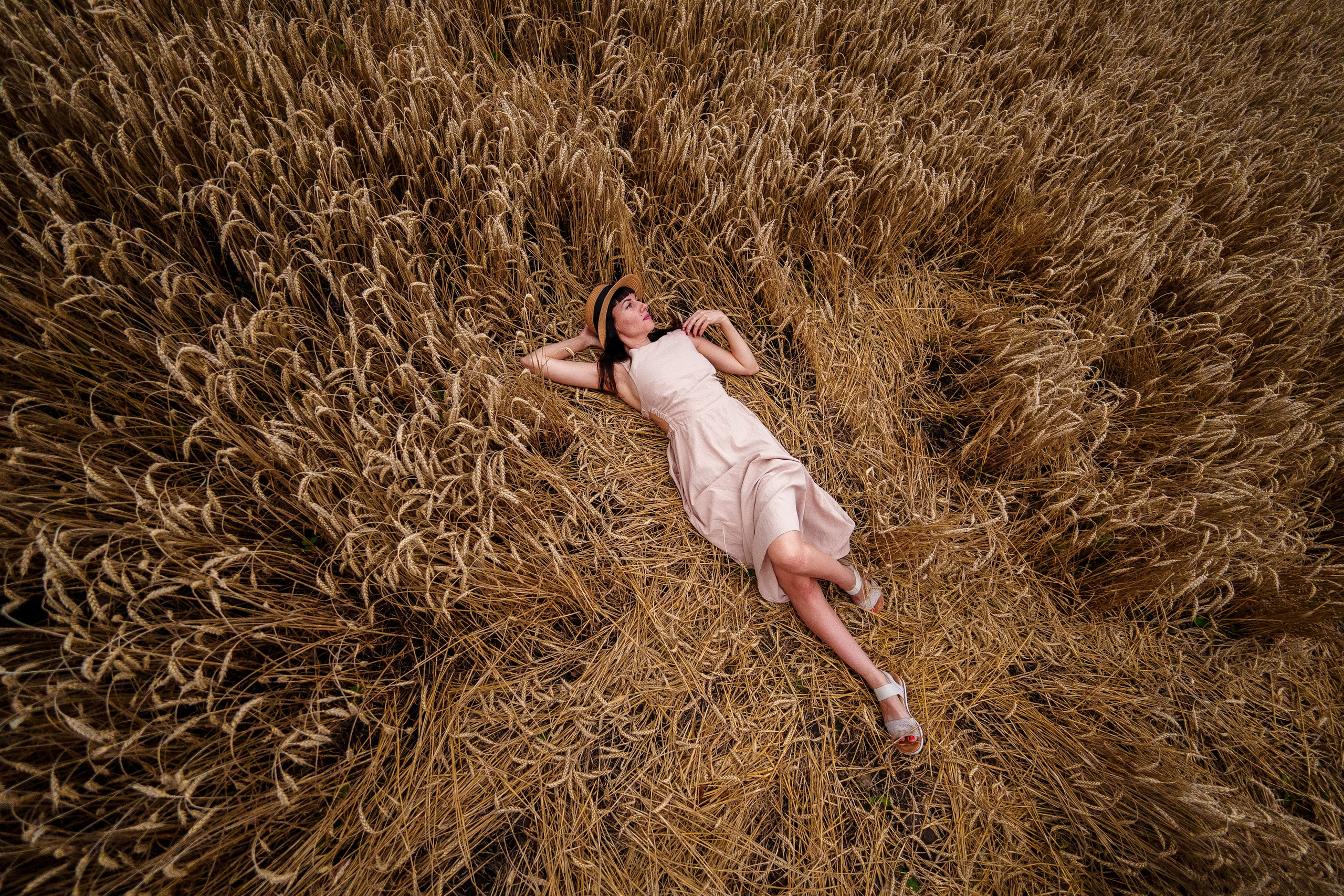 Мама с дочкой в пшеничном поле (01.08.2023). Фотограф Андрей Чеботок (Белгород, Курск, Воронеж, Старый Оскол)