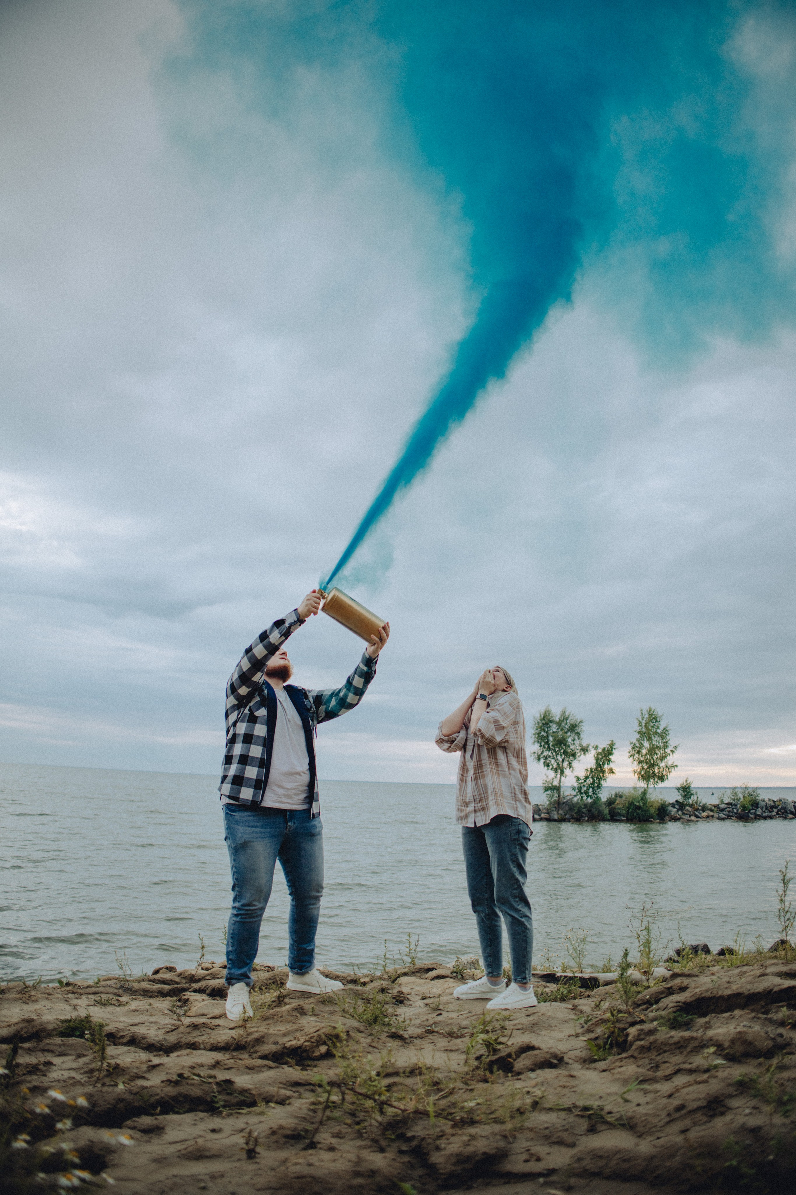 Для Ники | гендер-пати на берегу 🩷💙. Портретный фотограф в Новосибирске