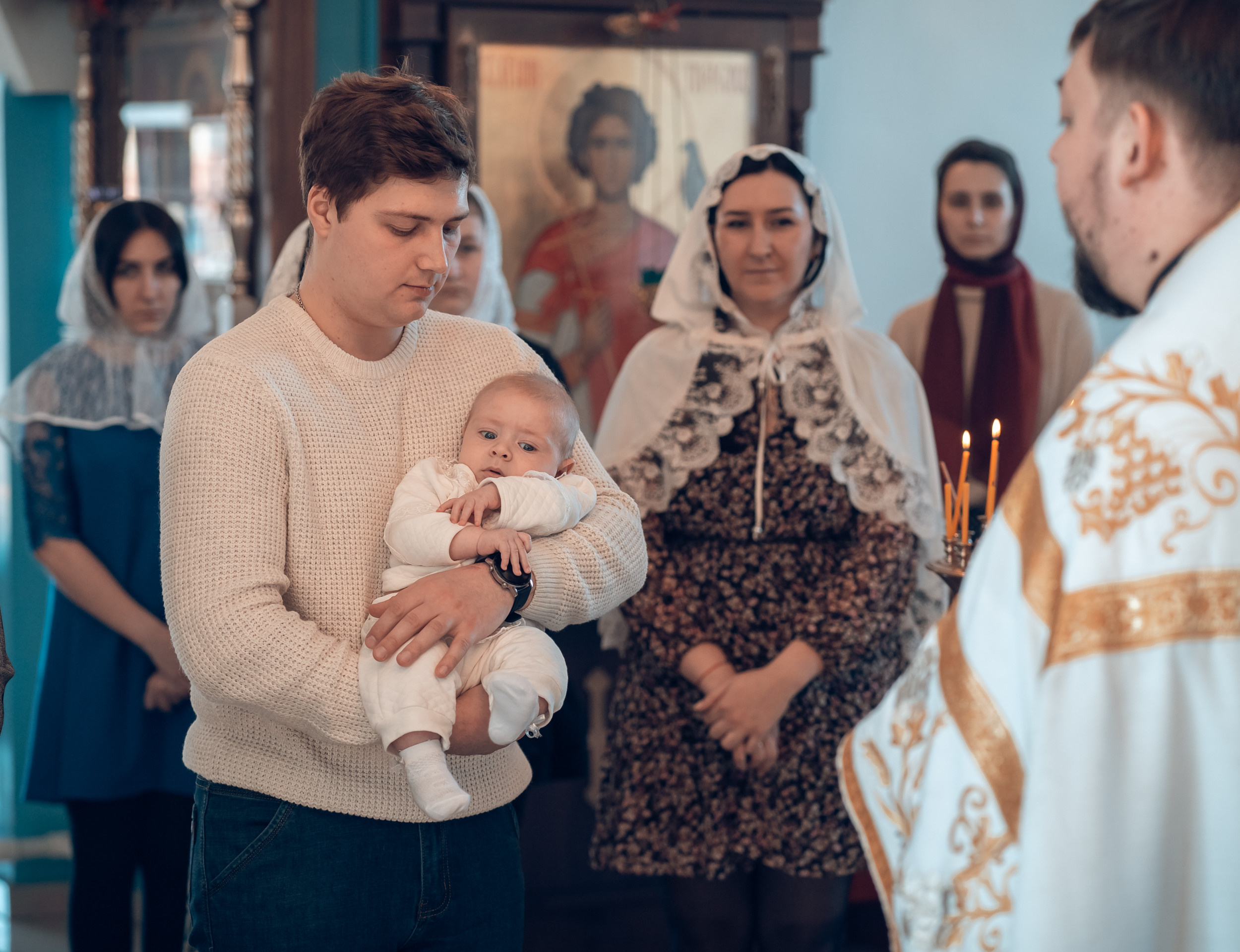 Крещение в Свято-Казанском храме с. Гремячее. Церковный фотограф Севастополь