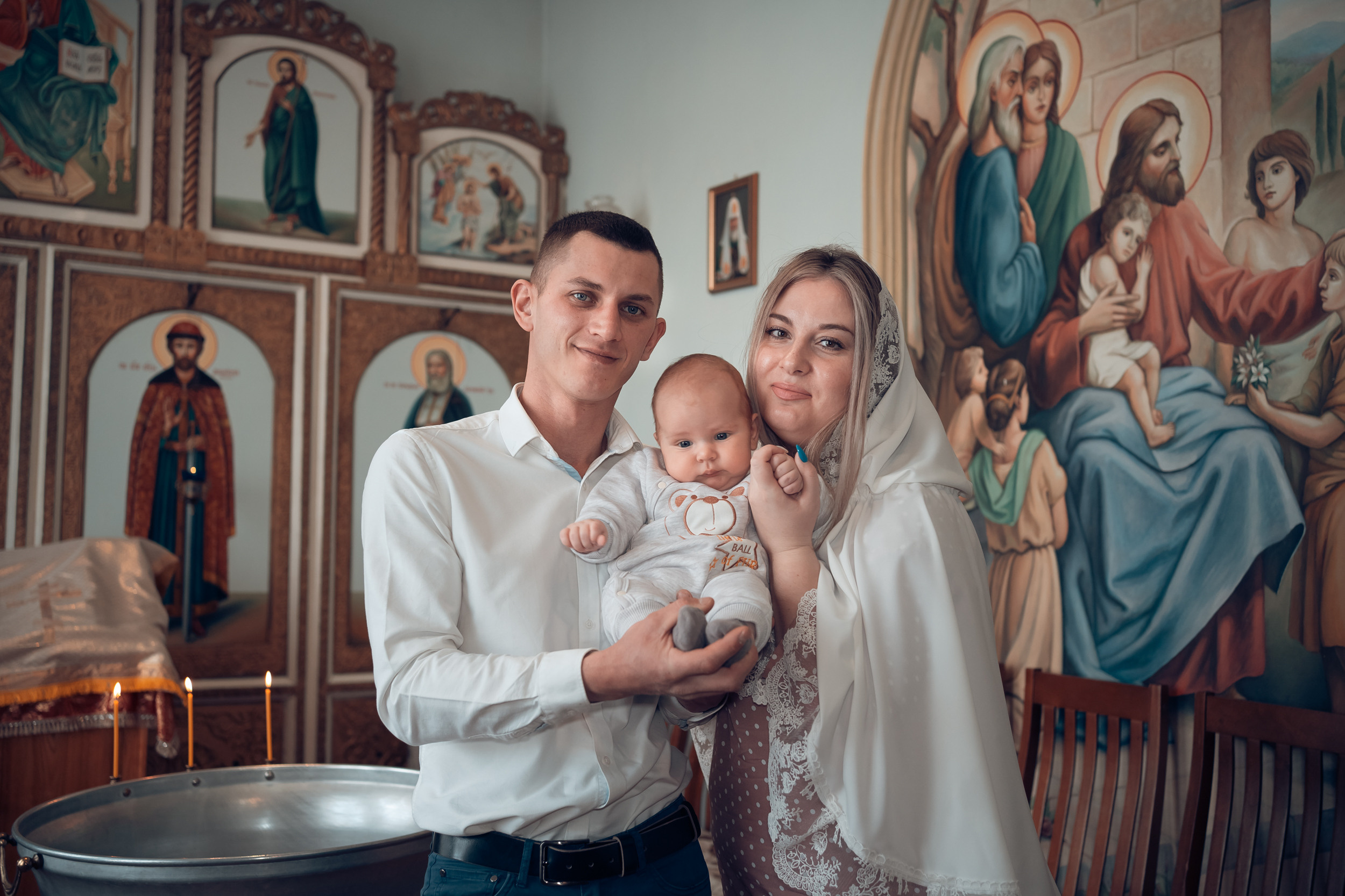 Крещение в церкви Всех Скорбящих радости г. Щекино. Церковный фотограф Севастополь