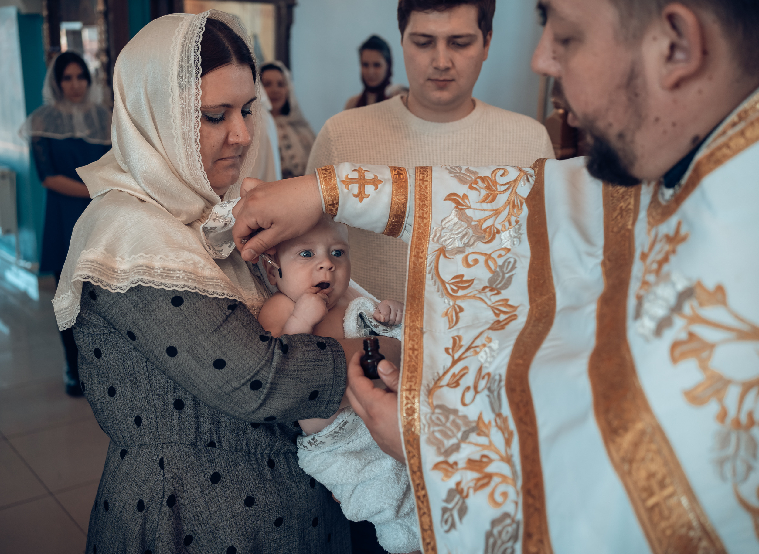 Крещение в Свято-Казанском храме с. Гремячее. Церковный фотограф Севастополь