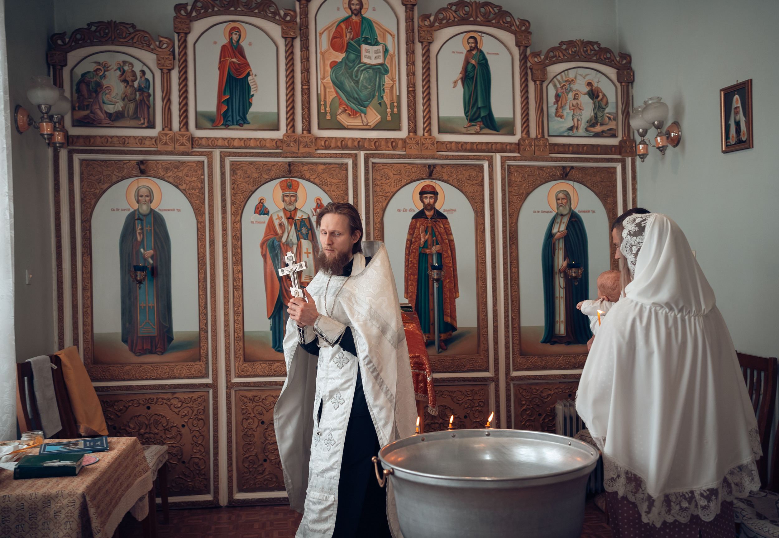 Крещение в церкви Всех Скорбящих радости г. Щекино. Церковный фотограф Севастополь