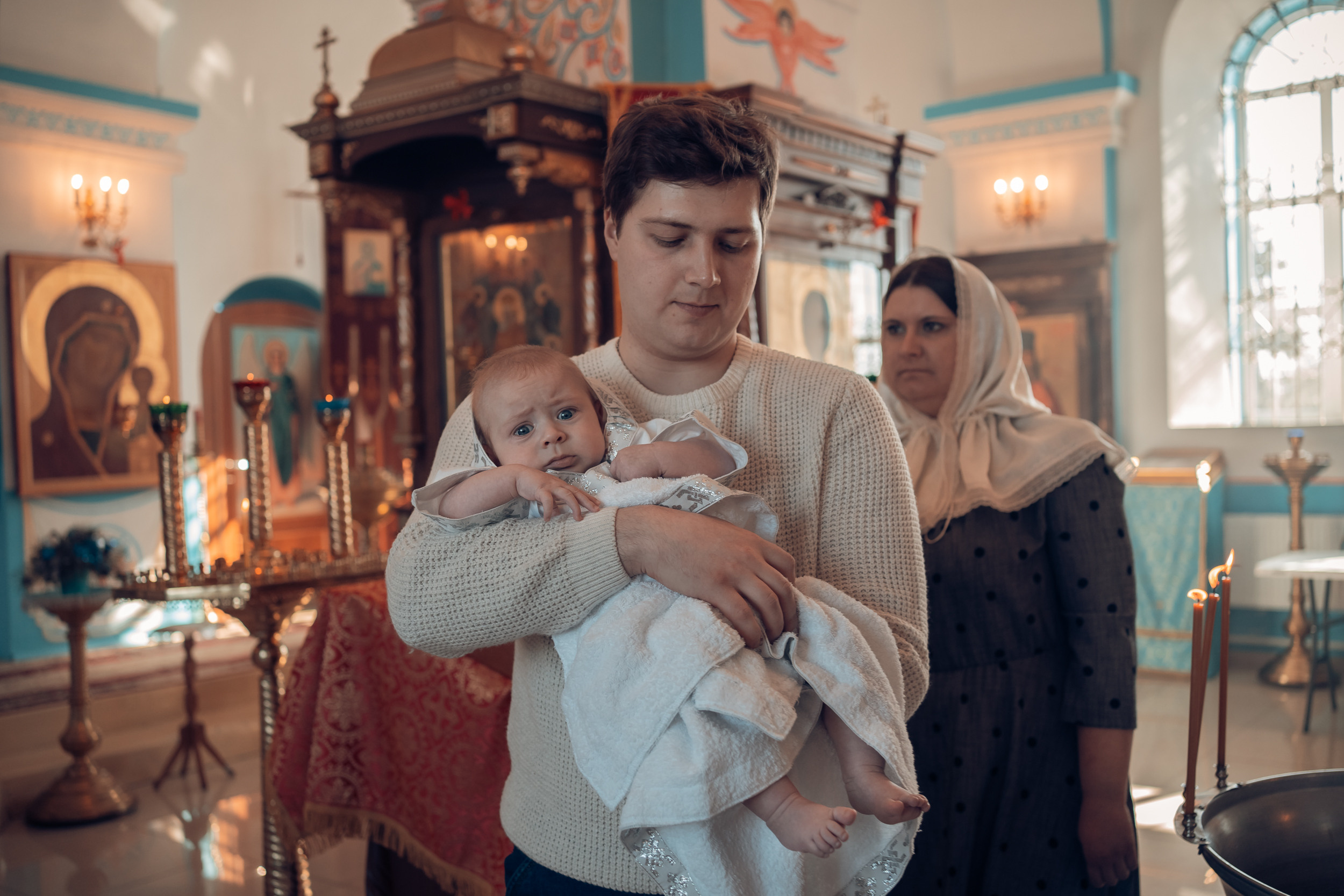 Крещение в Свято-Казанском храме с. Гремячее. Церковный фотограф Севастополь