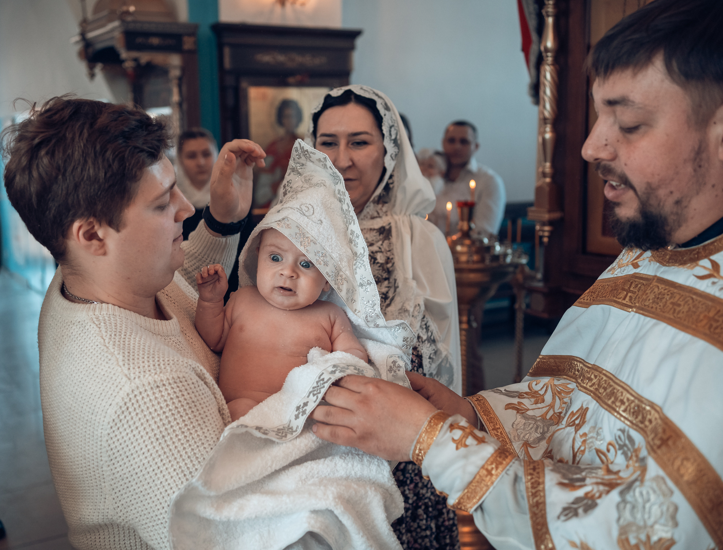 Крещение в Свято-Казанском храме с. Гремячее. Церковный фотограф Севастополь