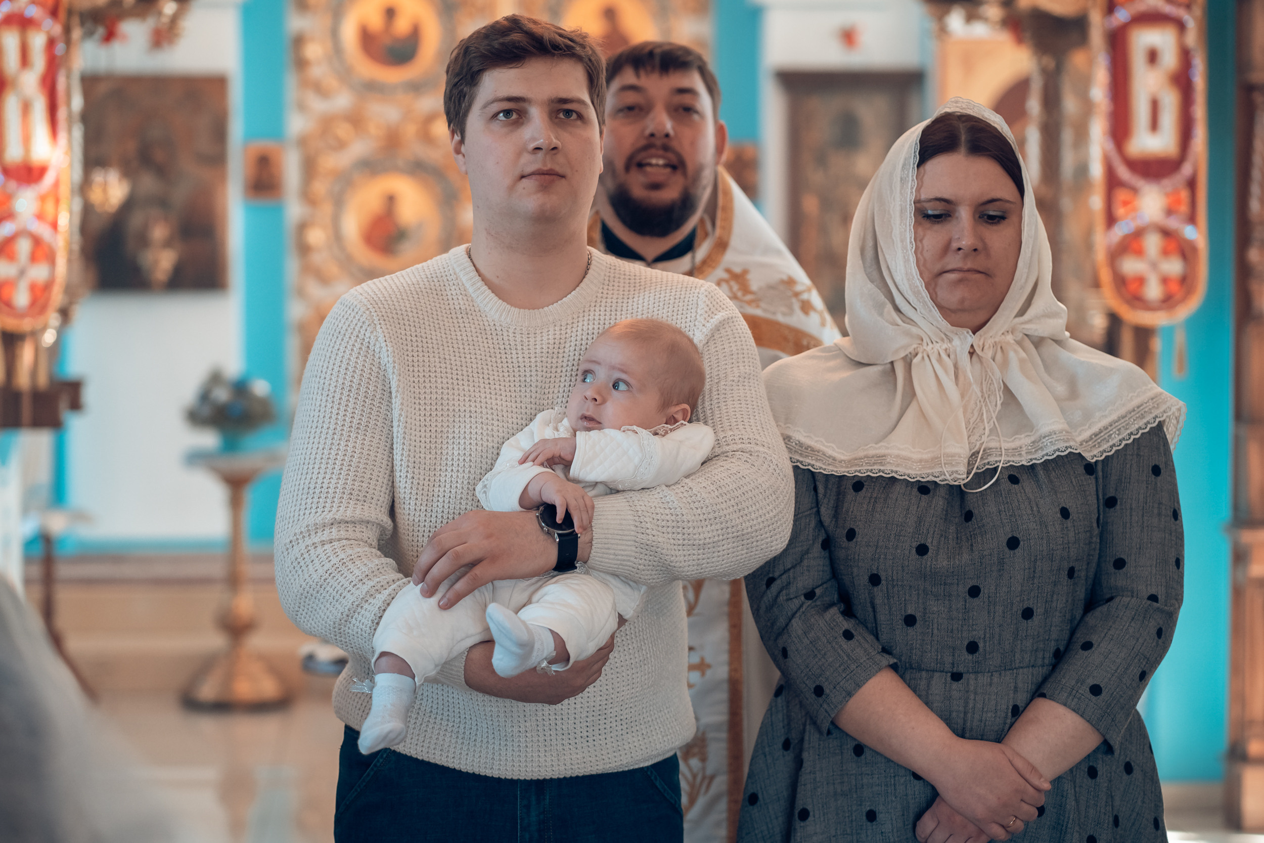 Крещение в Свято-Казанском храме с. Гремячее. Церковный фотограф Севастополь