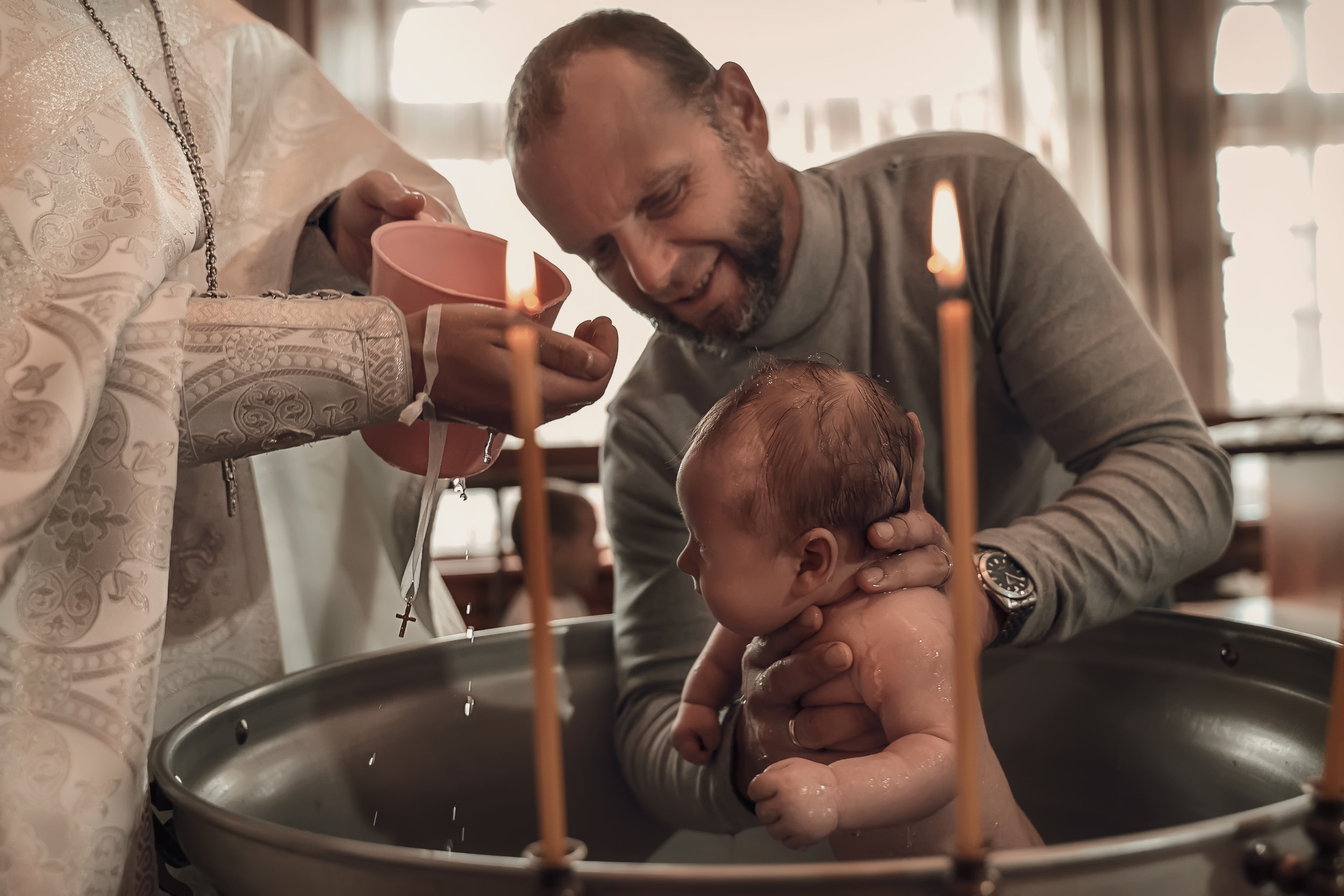Крещение в храме «Нечаянная Радость» г. Новомосковск. Церковный фотограф Севастополь
