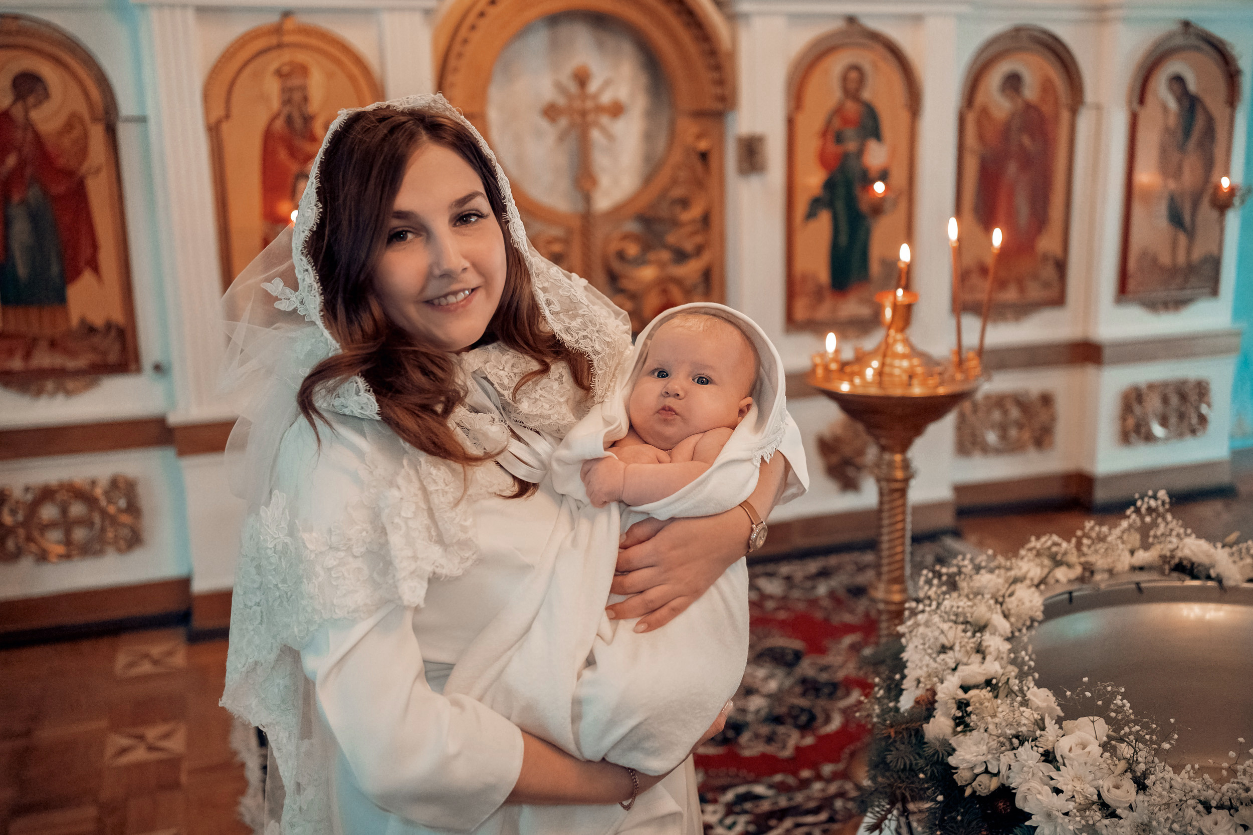 Крещение в Преображенском храме г. Донской. Церковный фотограф Севастополь