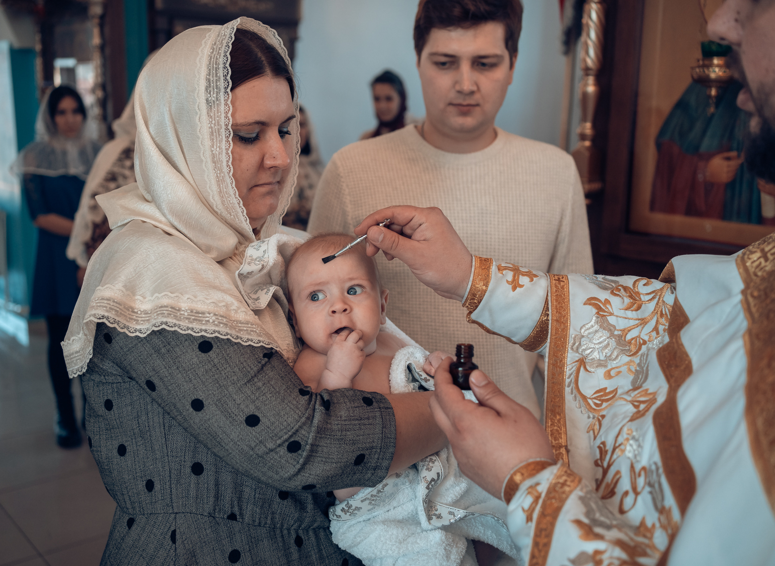 Крещение в Свято-Казанском храме с. Гремячее. Церковный фотограф Севастополь