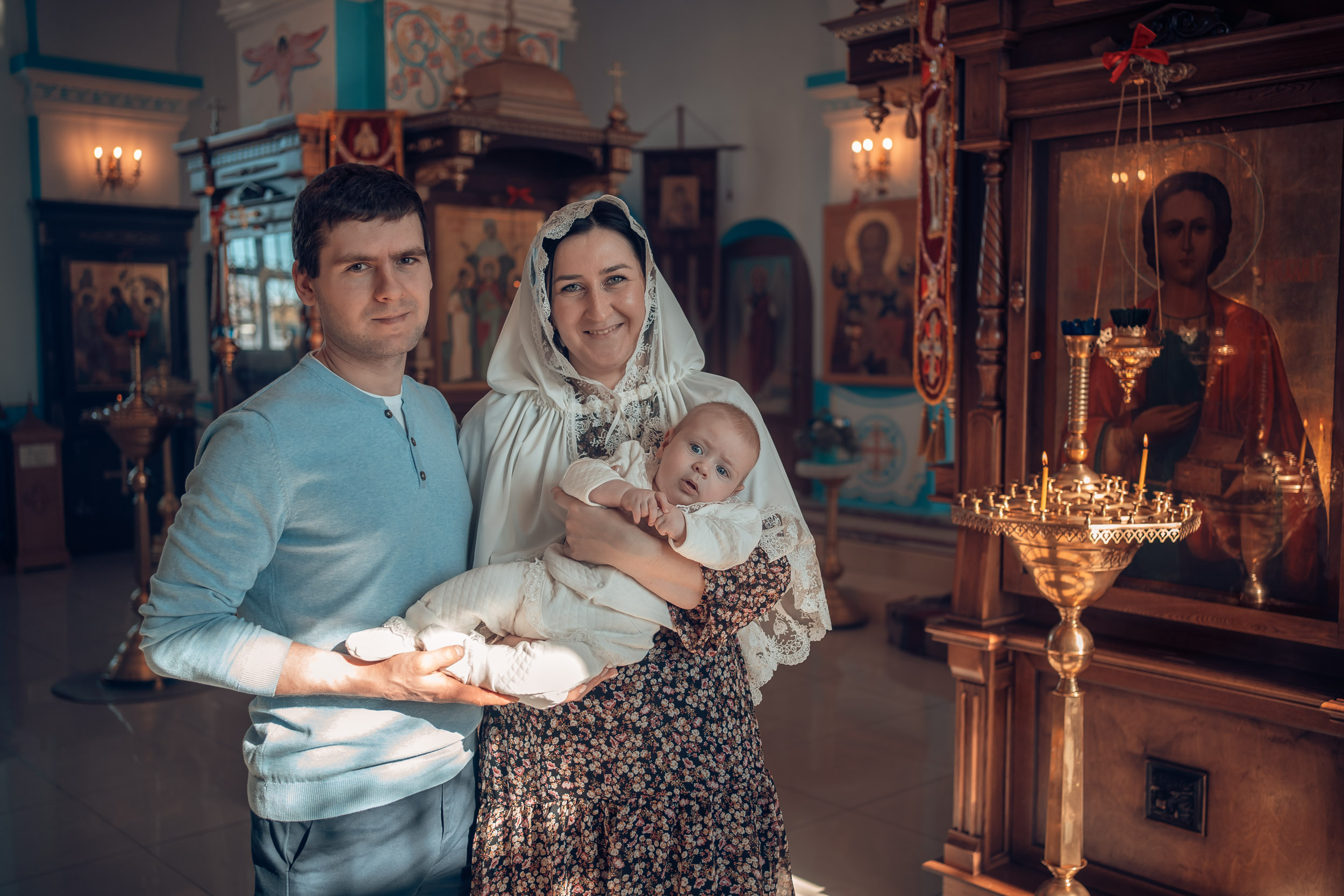 Крещение в Свято-Казанском храме с. Гремячее. Церковный фотограф Севастополь