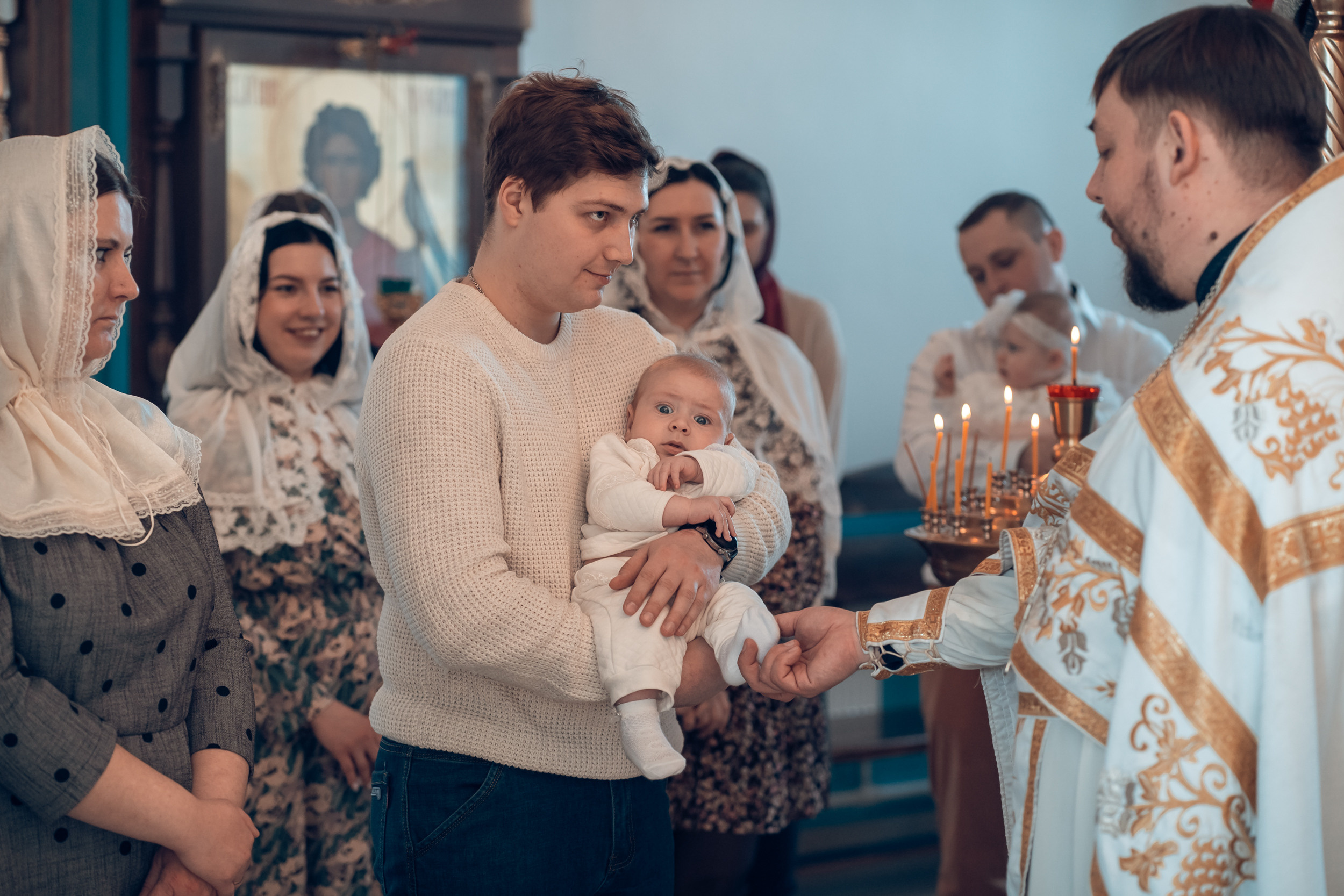 Крещение в Свято-Казанском храме с. Гремячее. Церковный фотограф Севастополь