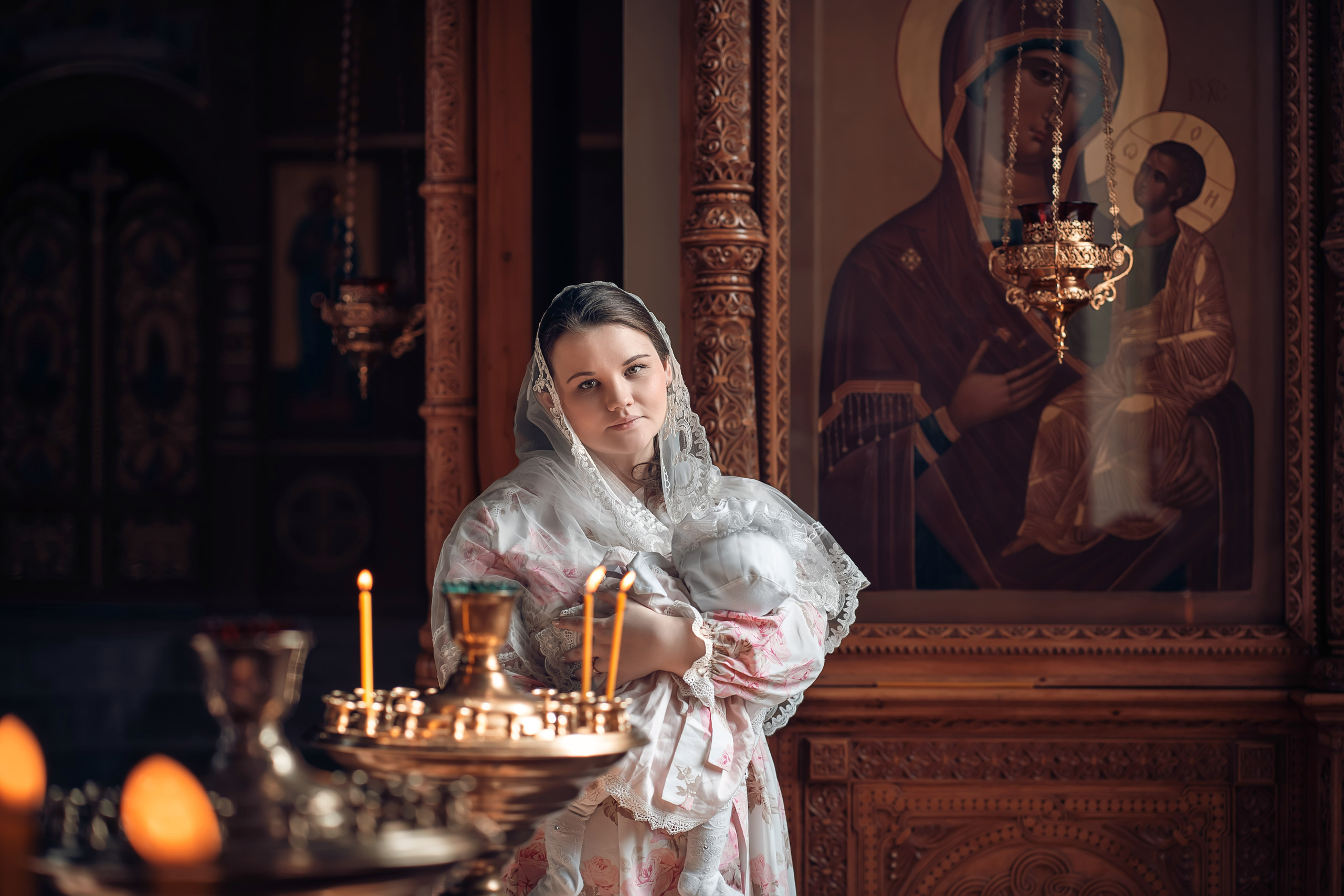 Крещение в Покровском (Феодосиевском) храме г. Тула. Церковный фотограф Севастополь