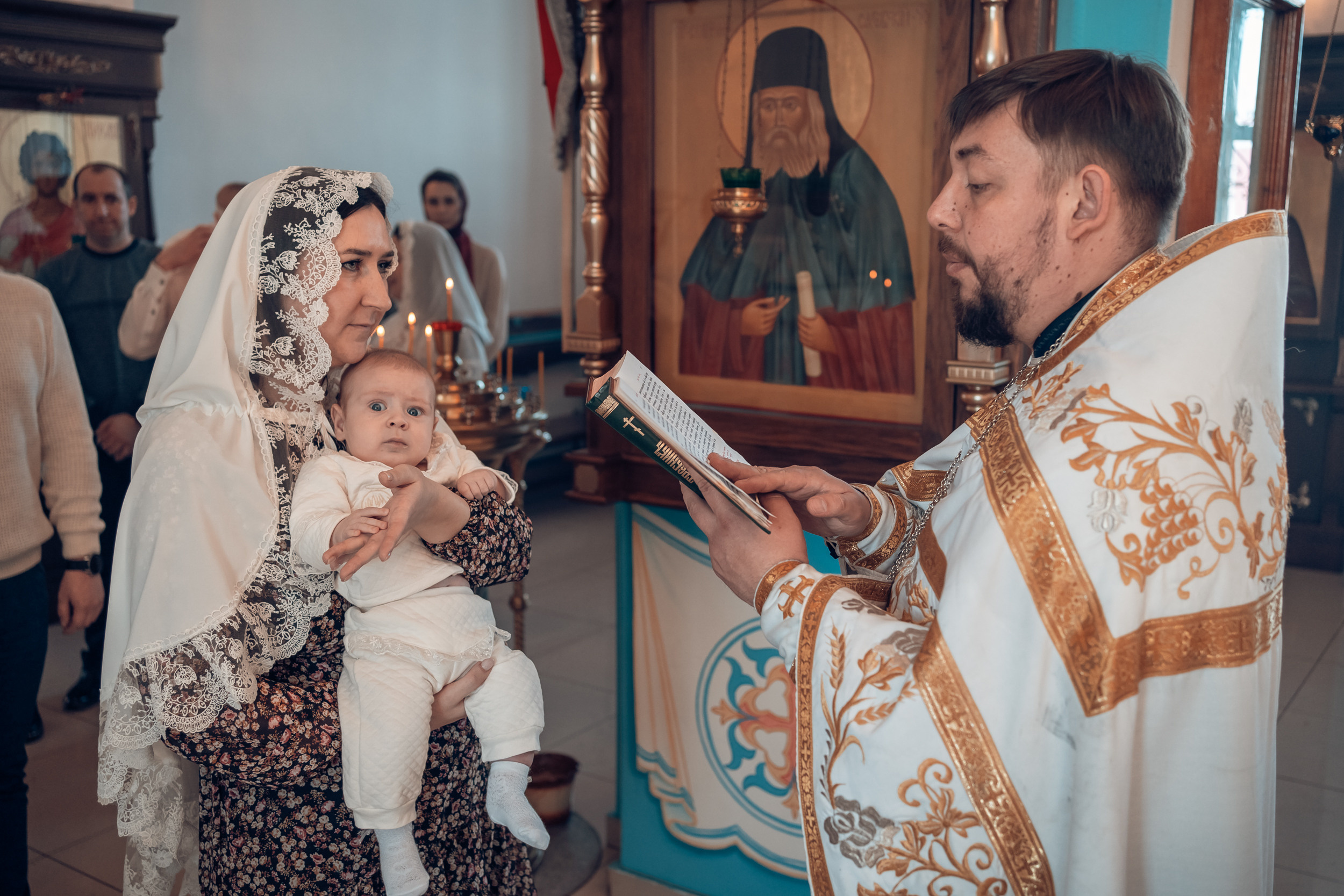 Крещение в Свято-Казанском храме с. Гремячее. Церковный фотограф Севастополь
