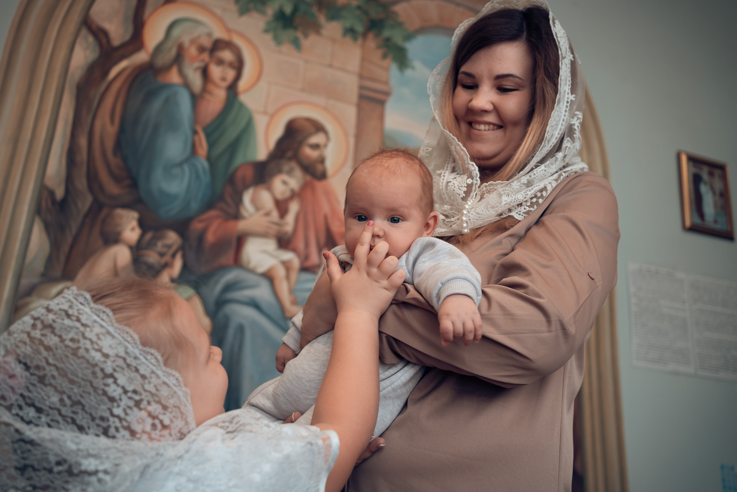 Крещение в церкви Всех Скорбящих радости г. Щекино. Церковный фотограф Севастополь