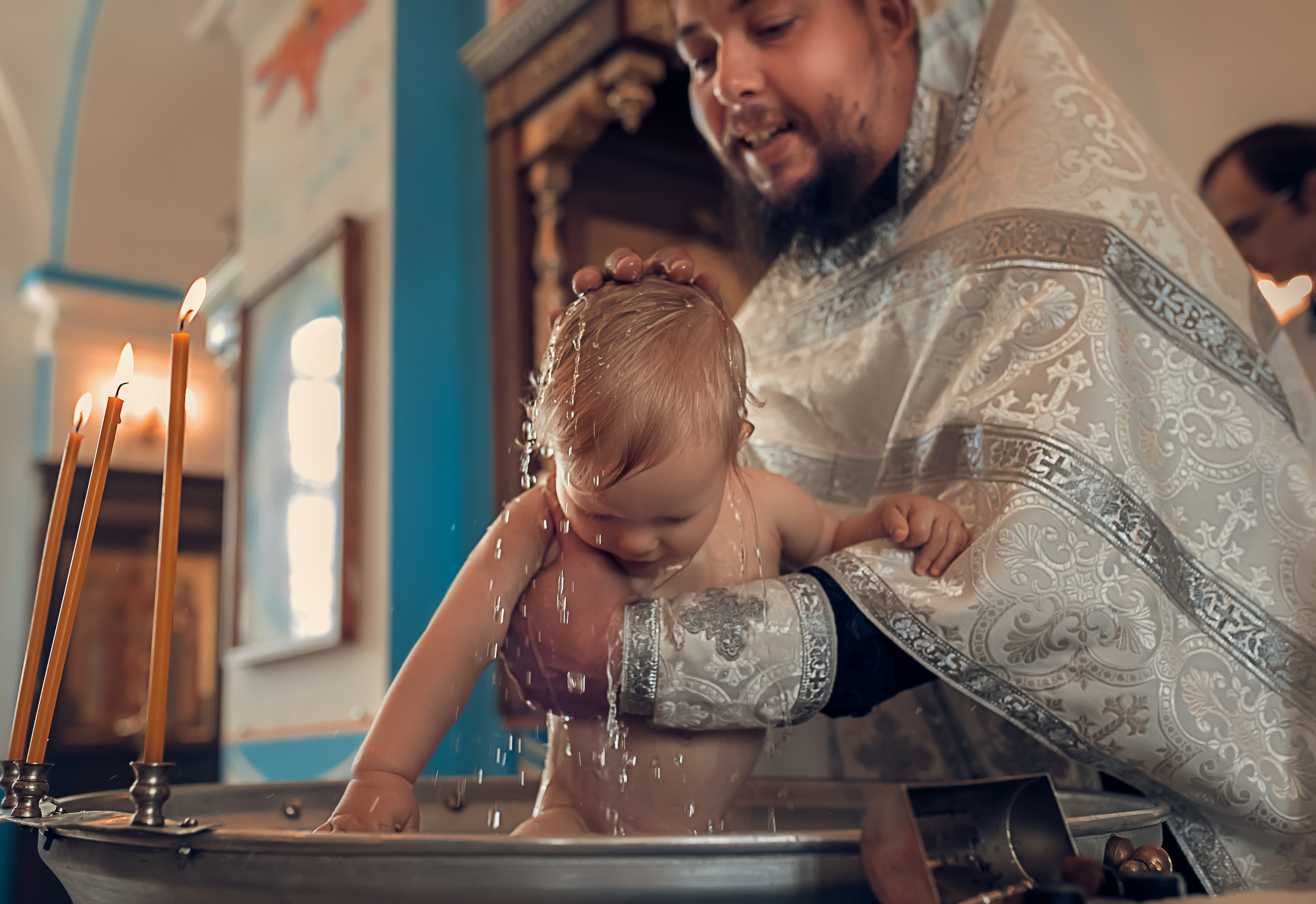 Крещение в Казанском храме с. Гремячее. Церковный фотограф Севастополь