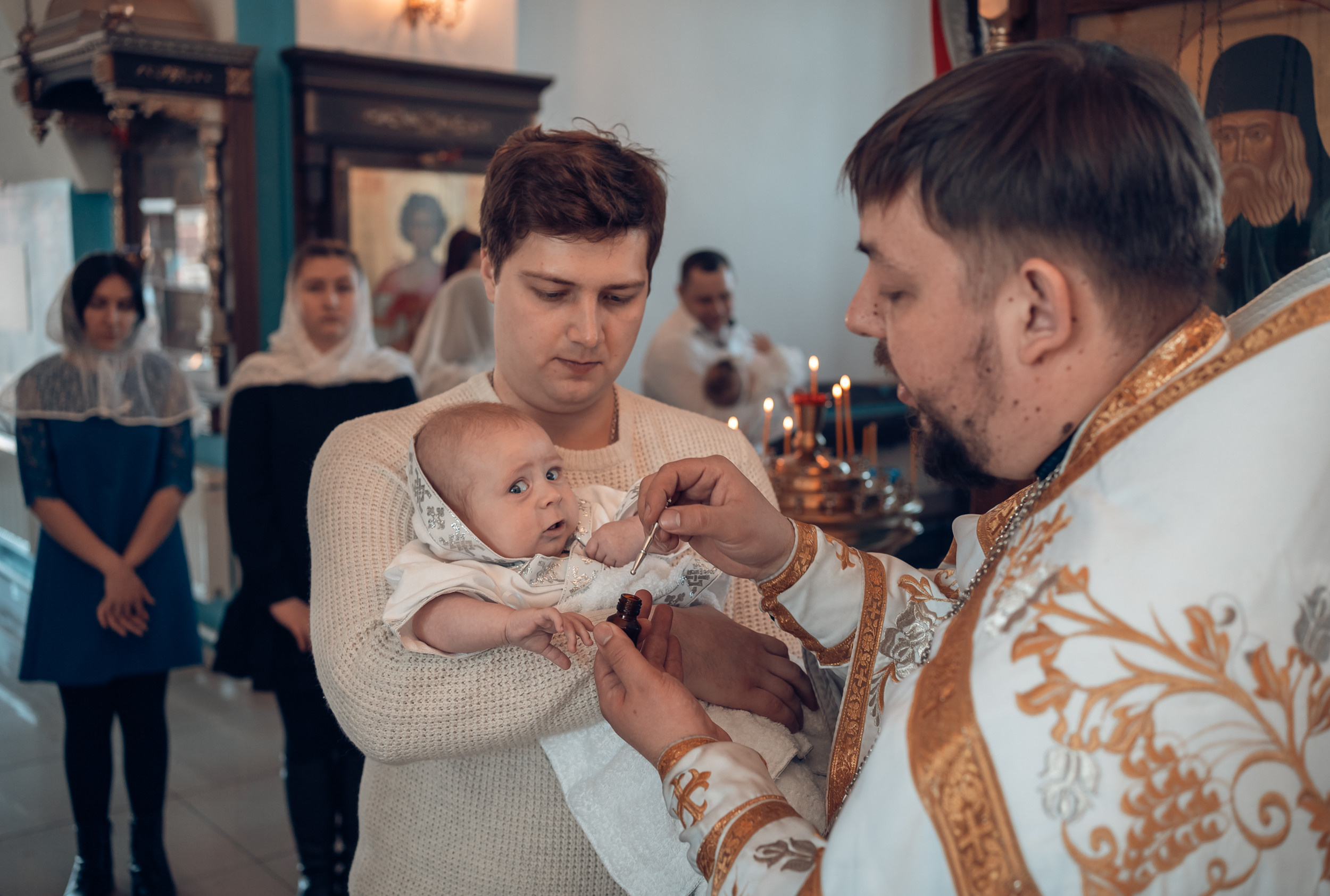 Крещение в Свято-Казанском храме с. Гремячее. Церковный фотограф Севастополь