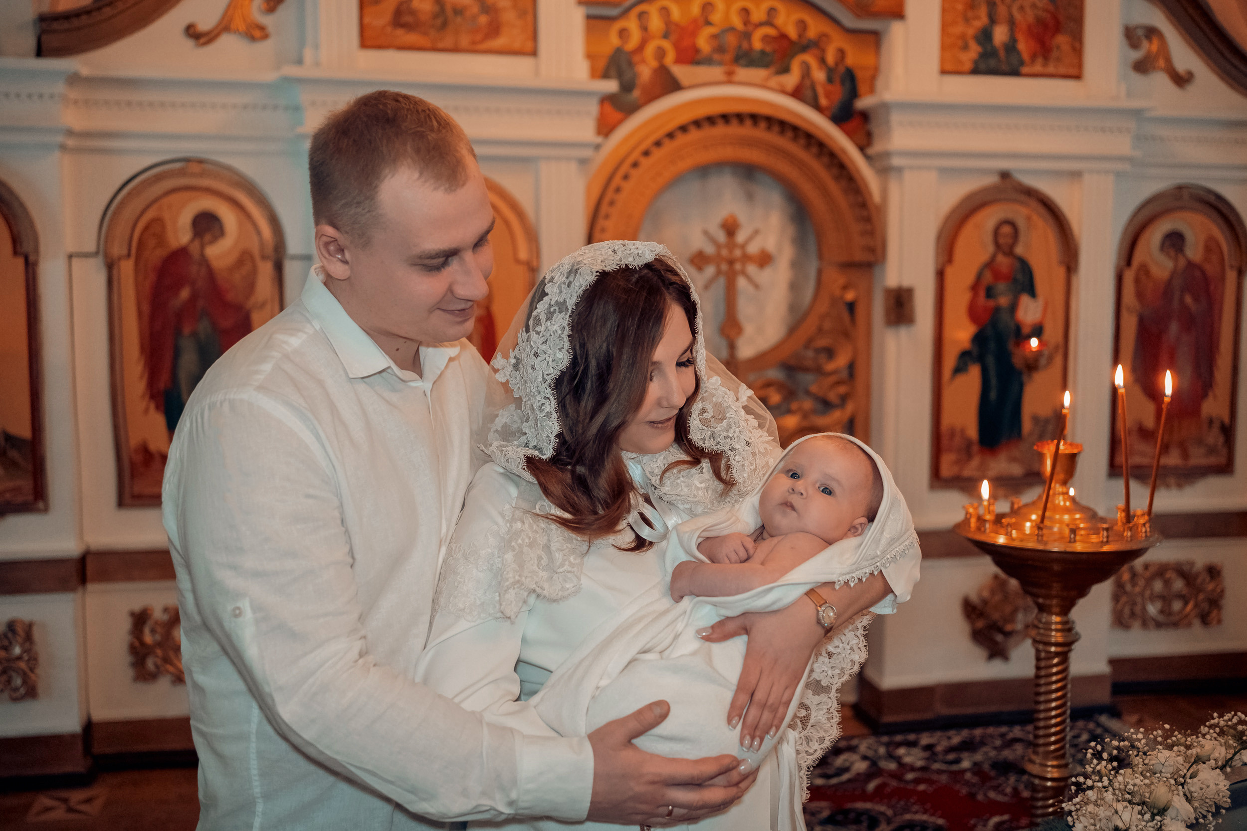 Крещение в Преображенском храме г. Донской. Церковный фотограф Севастополь