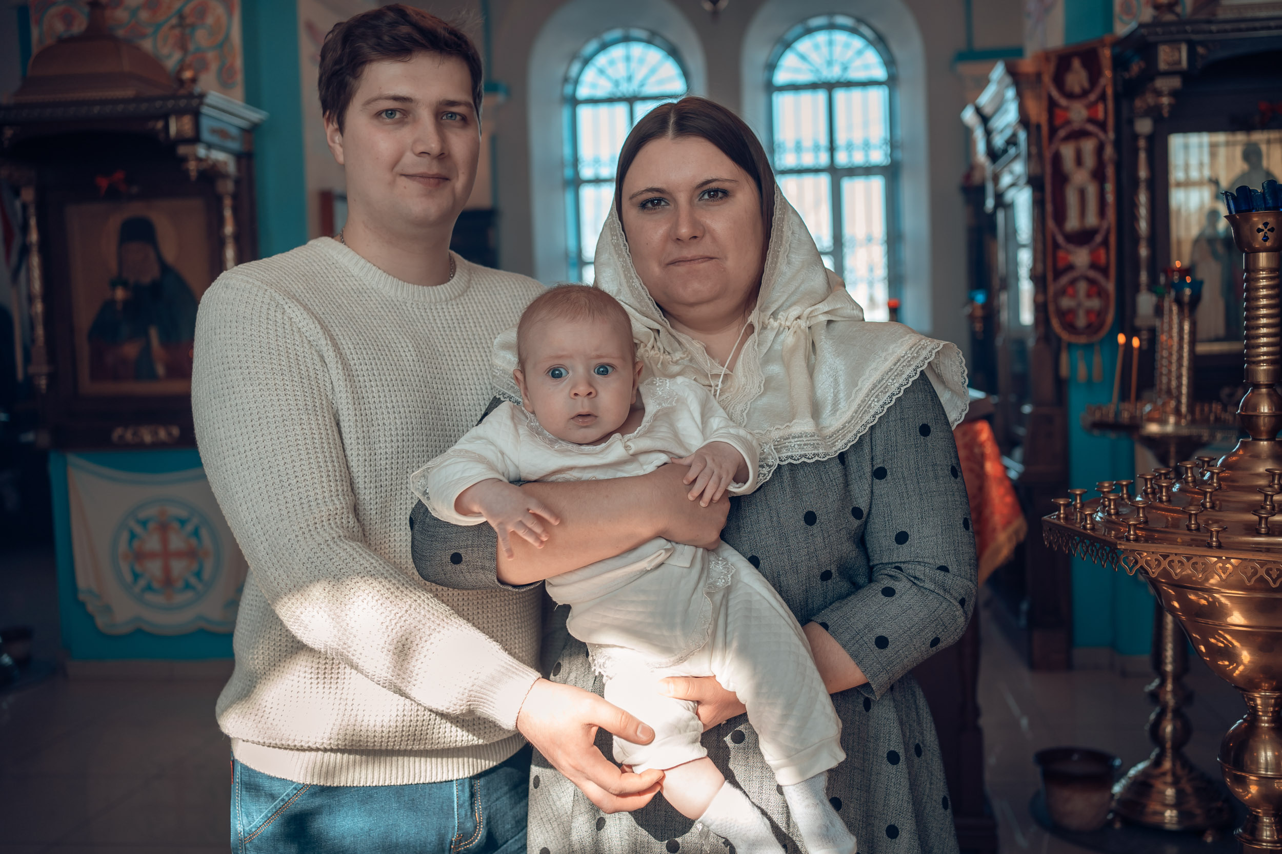 Крещение в Свято-Казанском храме с. Гремячее. Церковный фотограф Севастополь