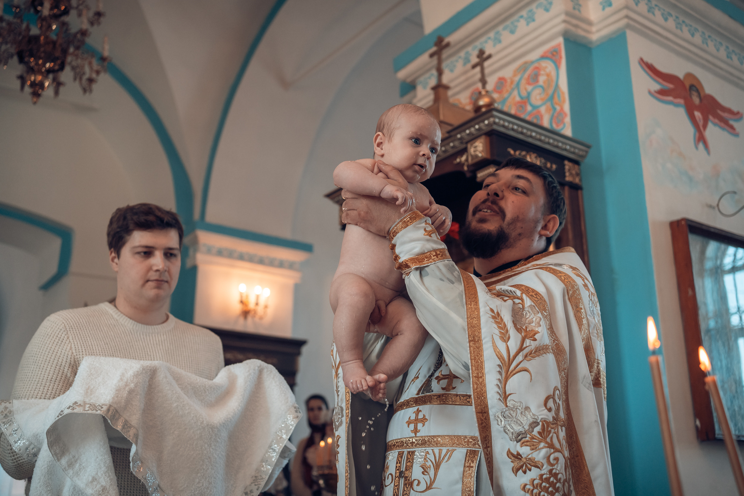Крещение в Свято-Казанском храме с. Гремячее. Церковный фотограф Севастополь