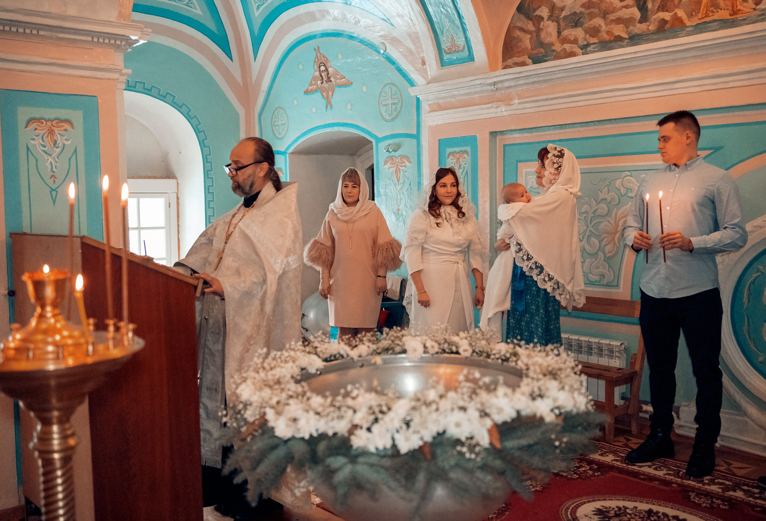 Крещение в Преображенском храме г. Донской. Церковный фотограф Севастополь