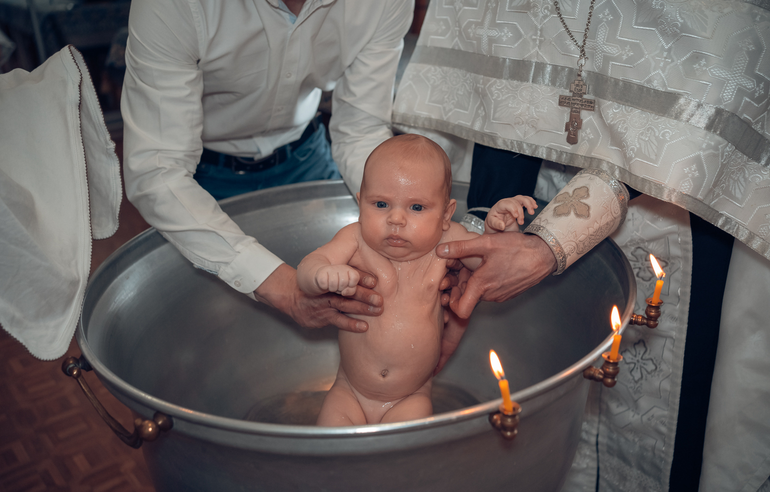 Крещение в церкви Всех Скорбящих радости г. Щекино. Церковный фотограф Севастополь