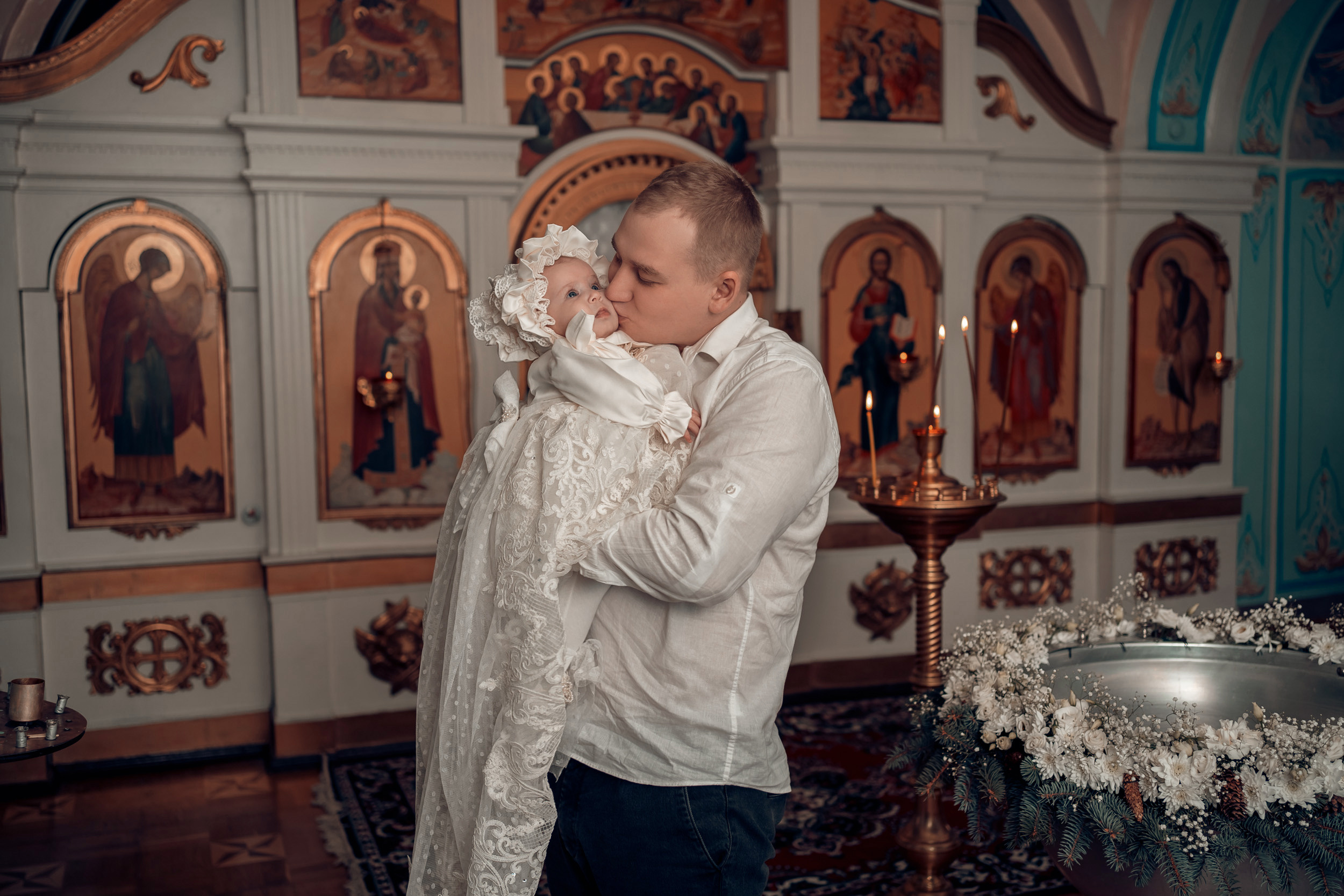 Крещение в Преображенском храме г. Донской. Церковный фотограф Севастополь