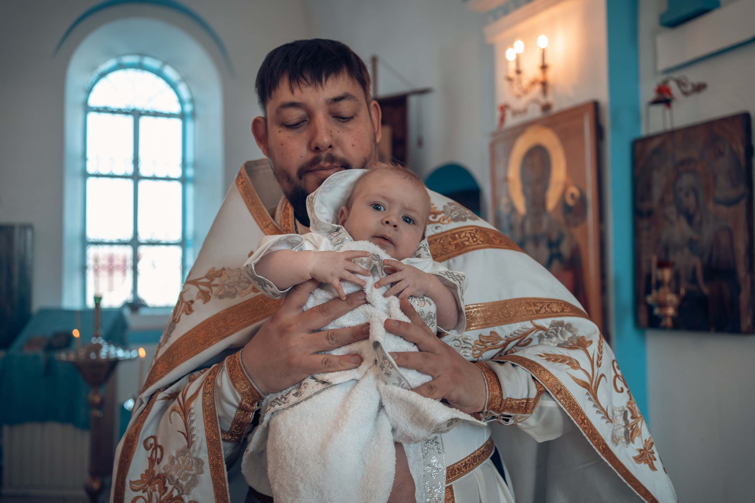 Крещение в Свято-Казанском храме с. Гремячее. Церковный фотограф Севастополь