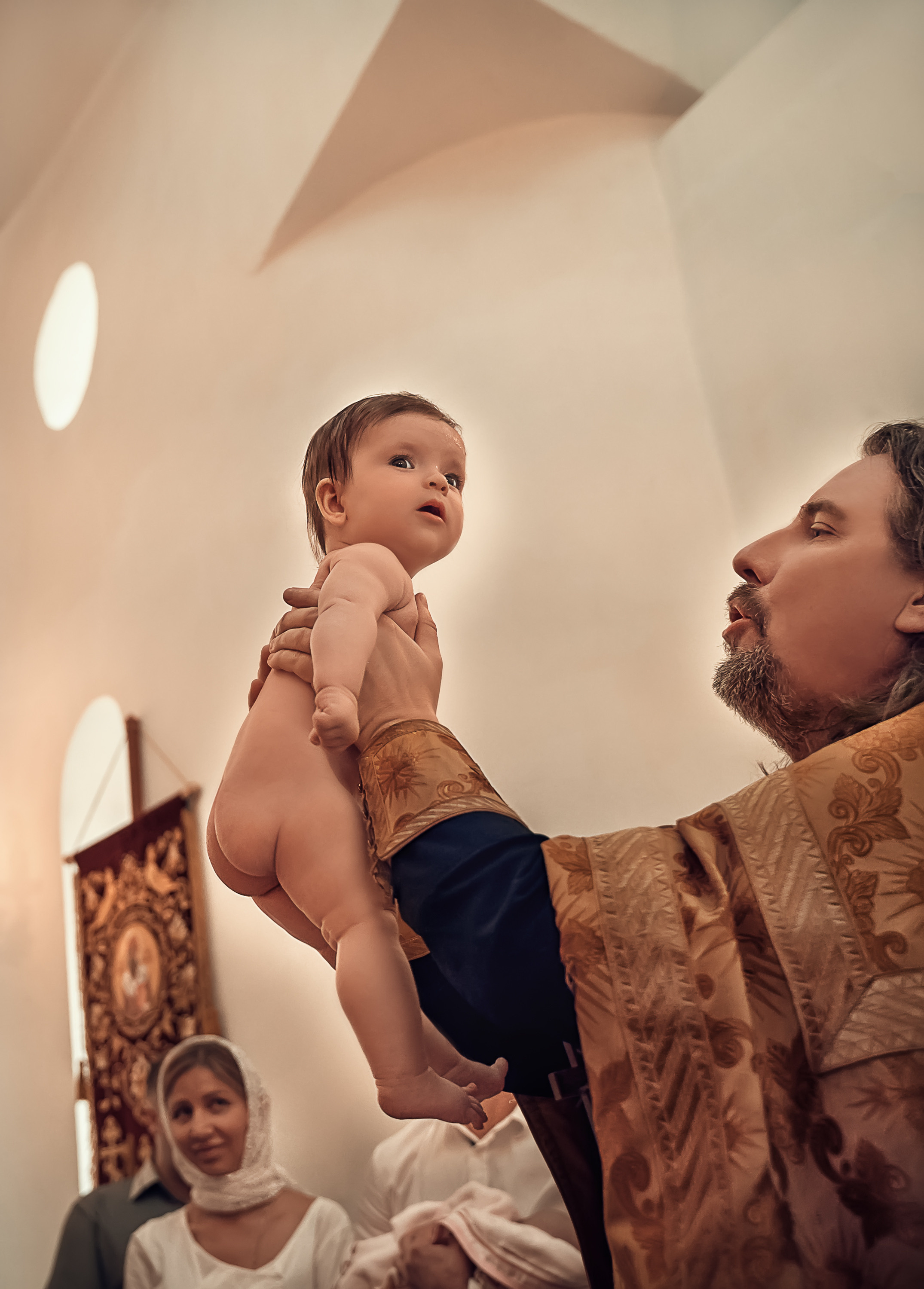 Крещение в Спиридоньевском храме с. Спасское. Церковный фотограф Севастополь