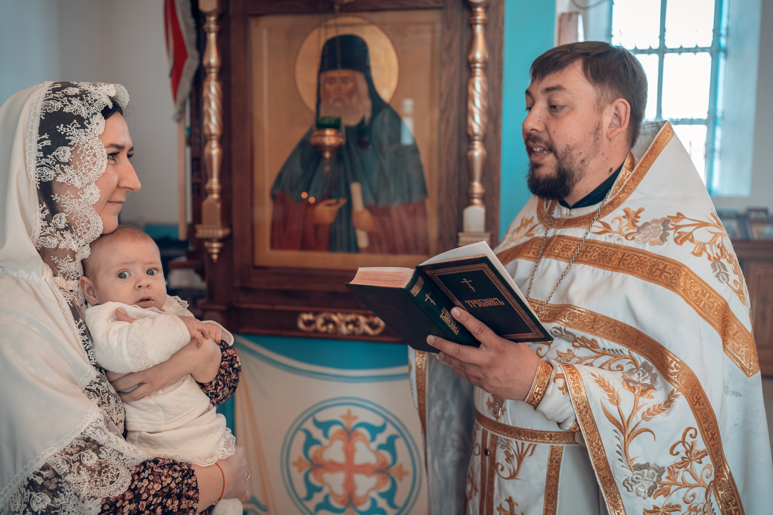 Крещение в Свято-Казанском храме с. Гремячее. Церковный фотограф Севастополь