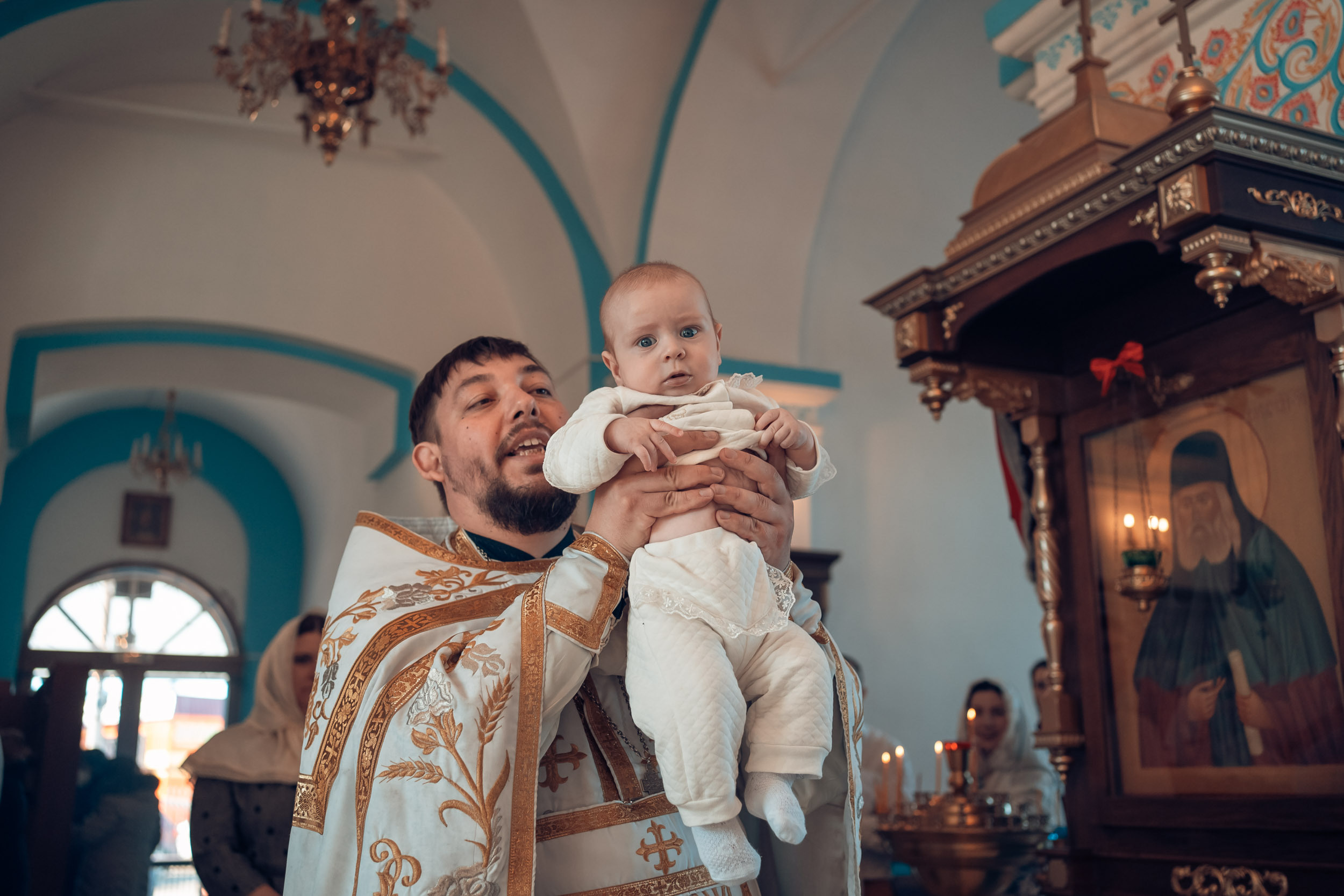 Крещение в Свято-Казанском храме с. Гремячее. Церковный фотограф Севастополь