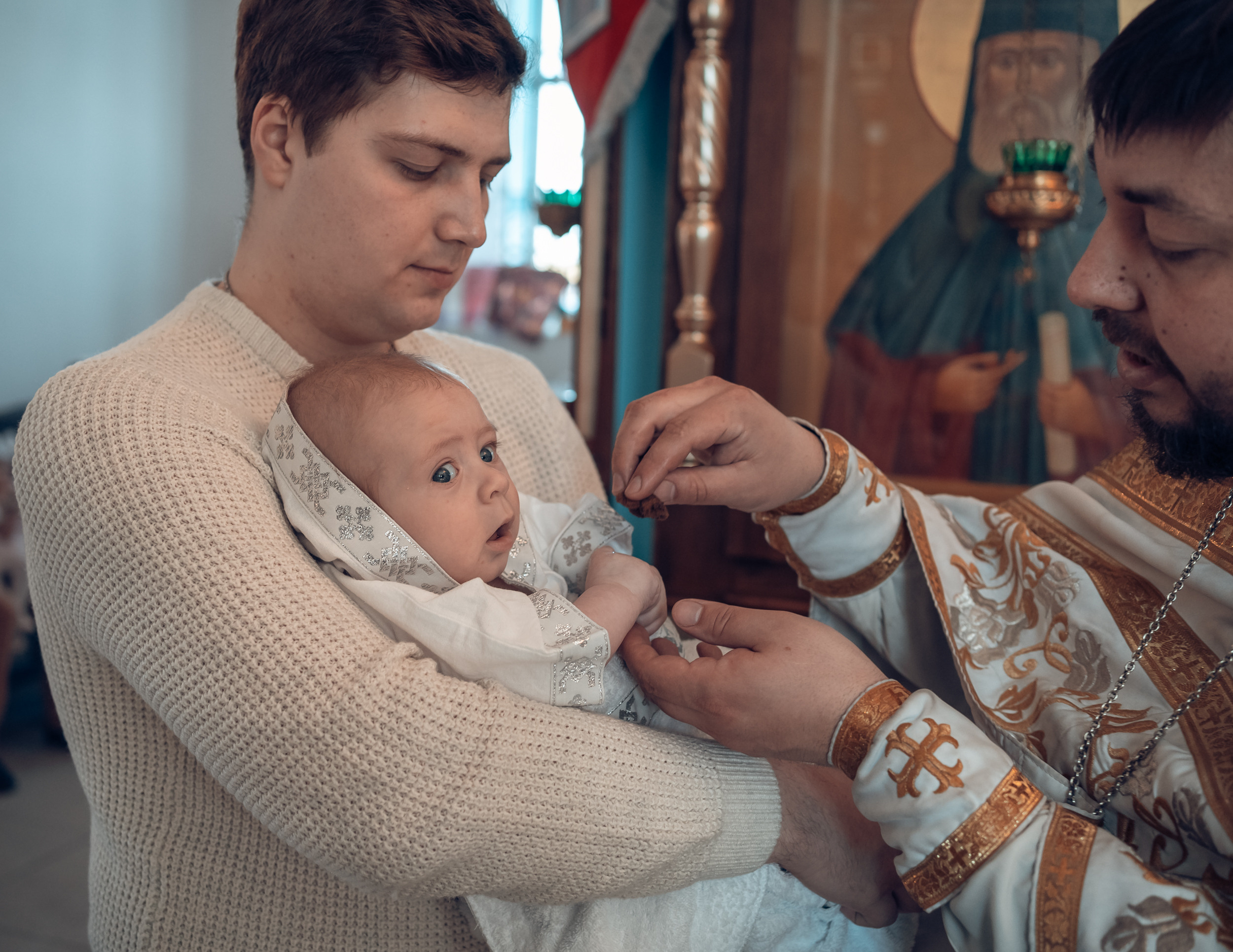 Крещение в Свято-Казанском храме с. Гремячее. Церковный фотограф Севастополь
