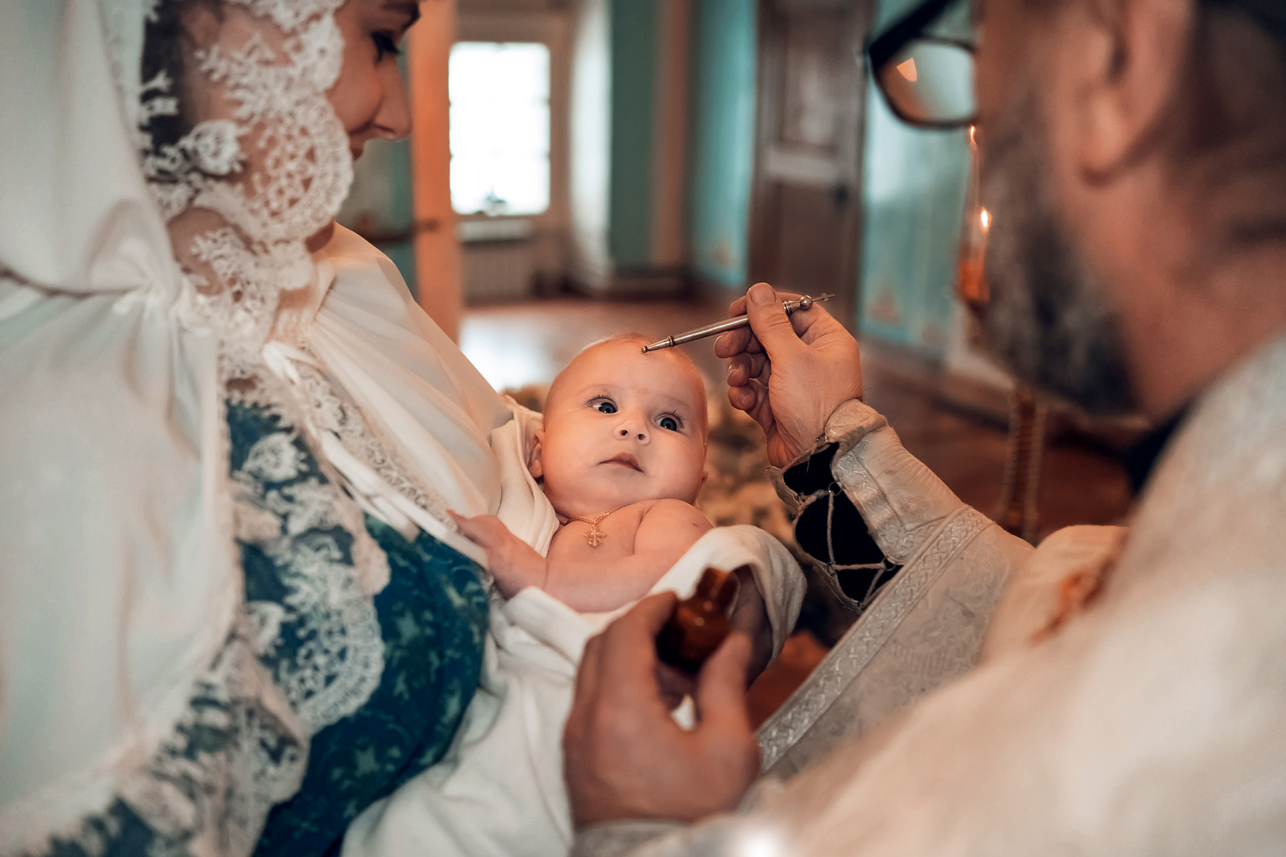 Крещение в Преображенском храме г. Донской. Церковный фотограф Севастополь
