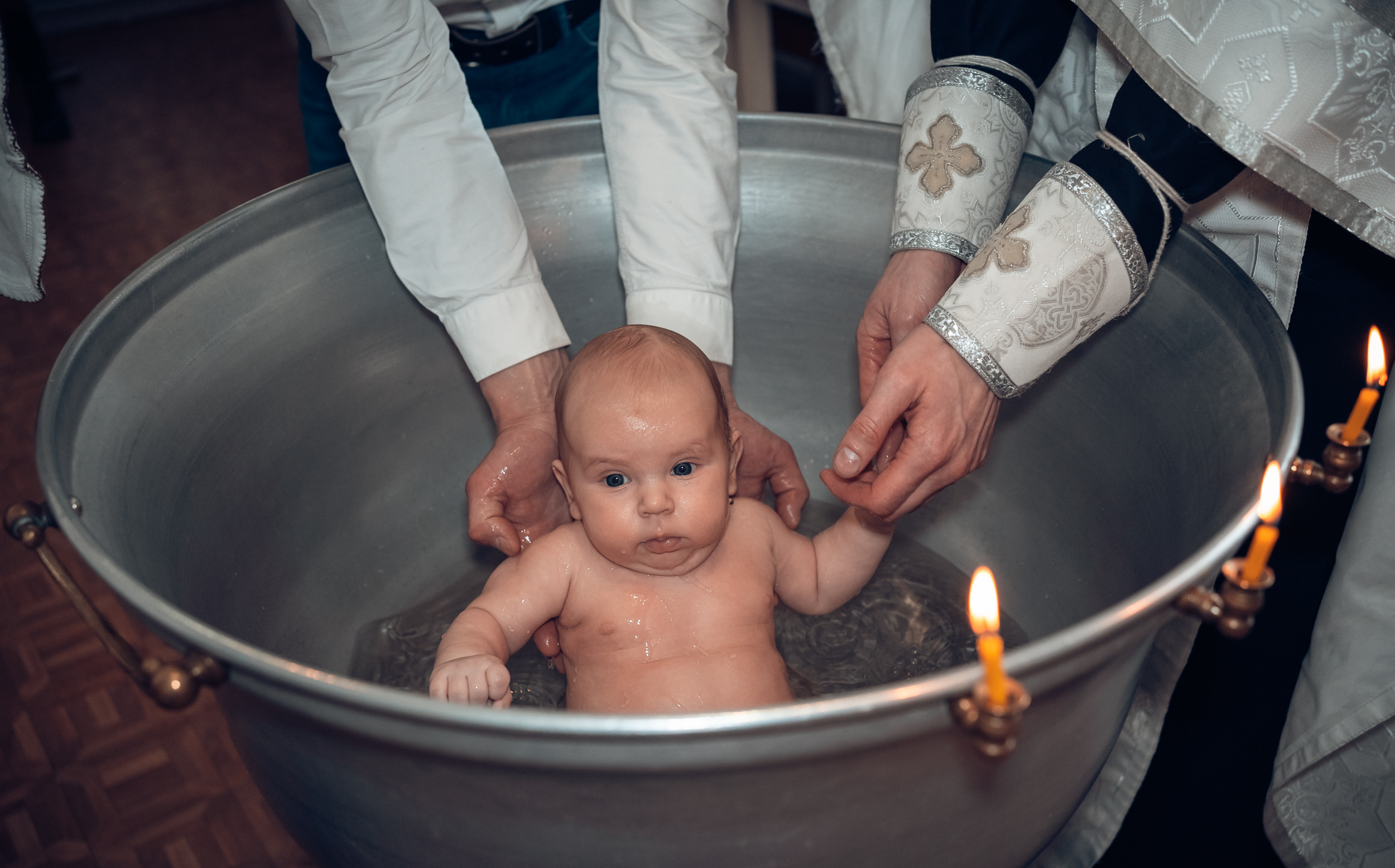 Крещение в церкви Всех Скорбящих радости г. Щекино. Церковный фотограф Севастополь
