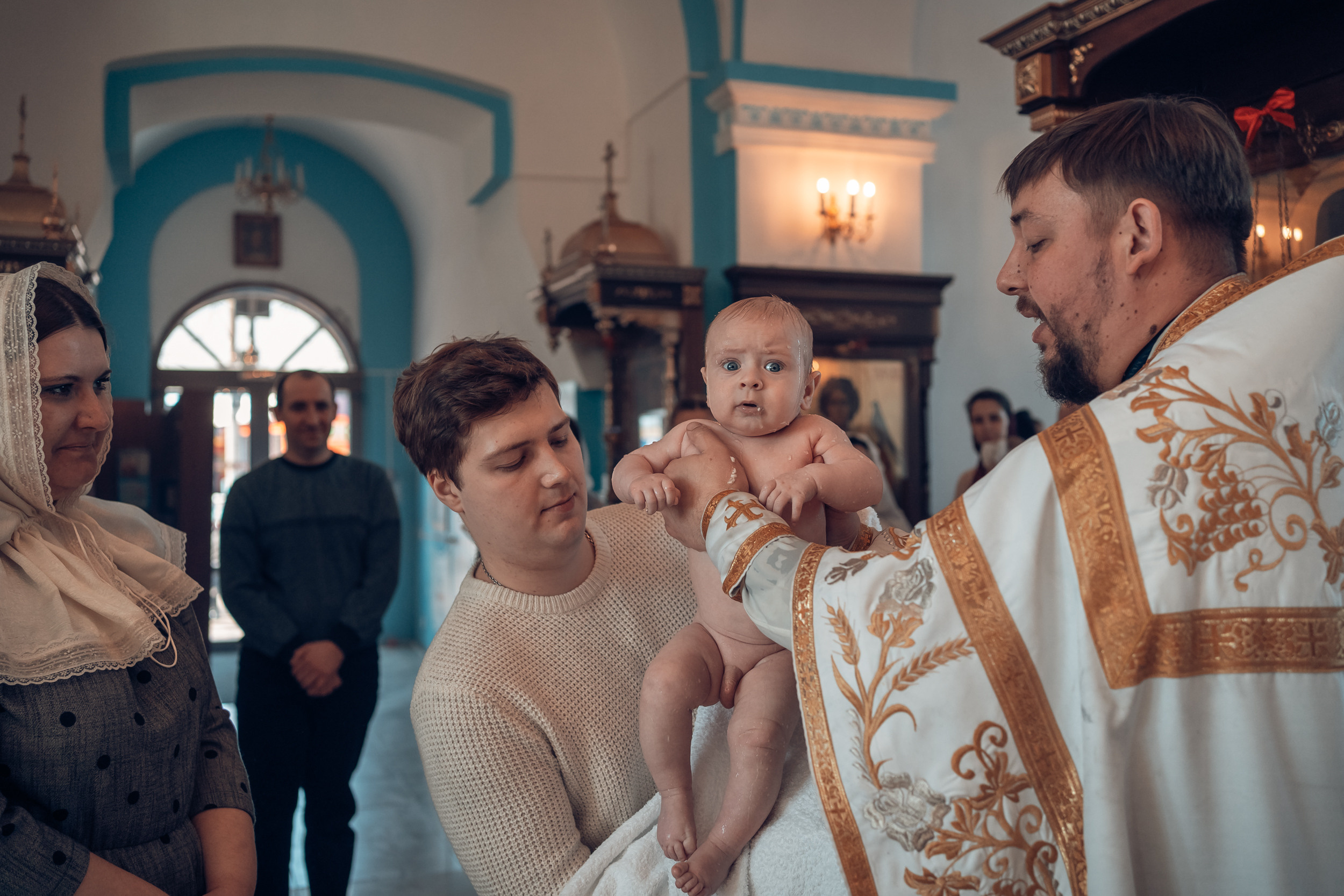 Крещение в Свято-Казанском храме с. Гремячее. Церковный фотограф Севастополь