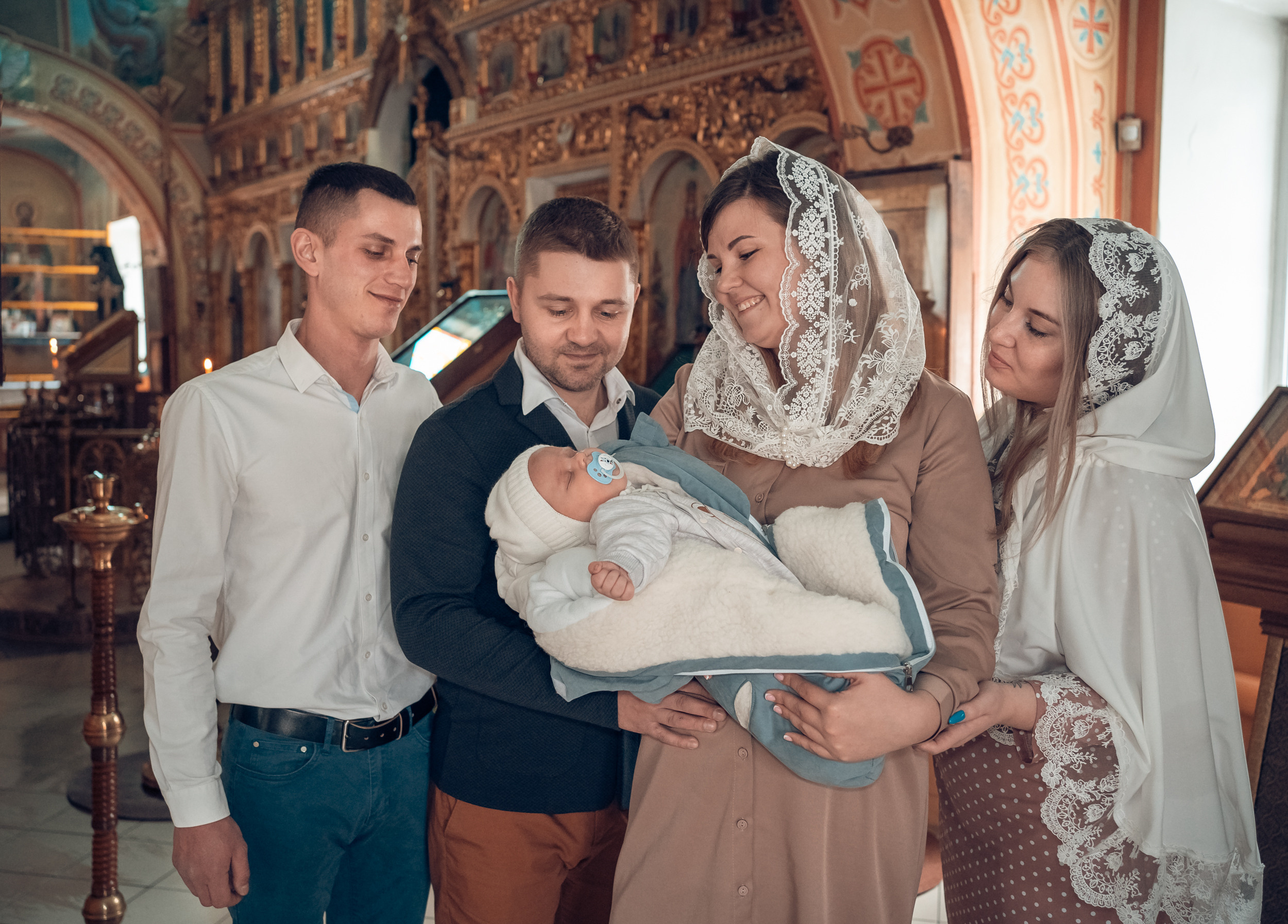 Крещение в церкви Всех Скорбящих радости г. Щекино. Церковный фотограф Севастополь