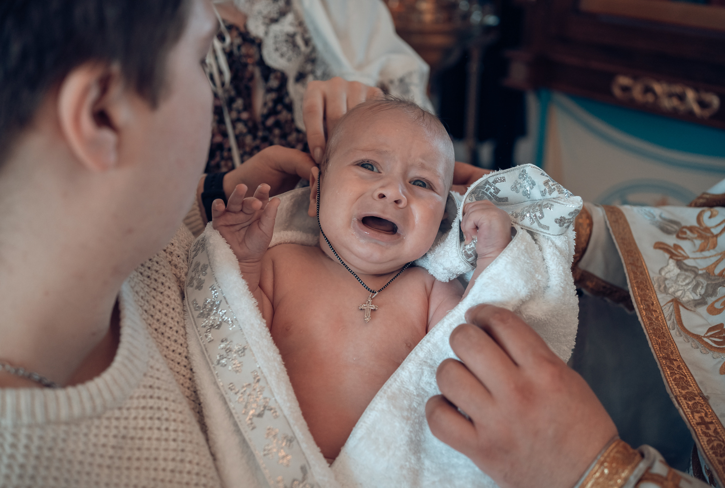 Крещение в Свято-Казанском храме с. Гремячее. Церковный фотограф Севастополь