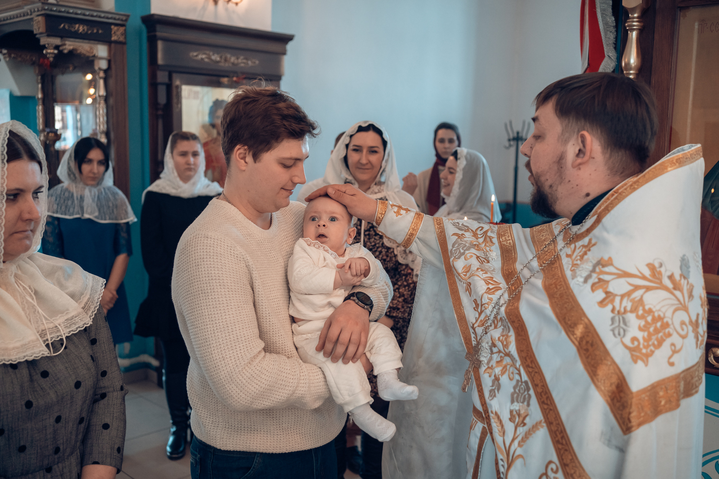 Крещение в Свято-Казанском храме с. Гремячее. Церковный фотограф Севастополь