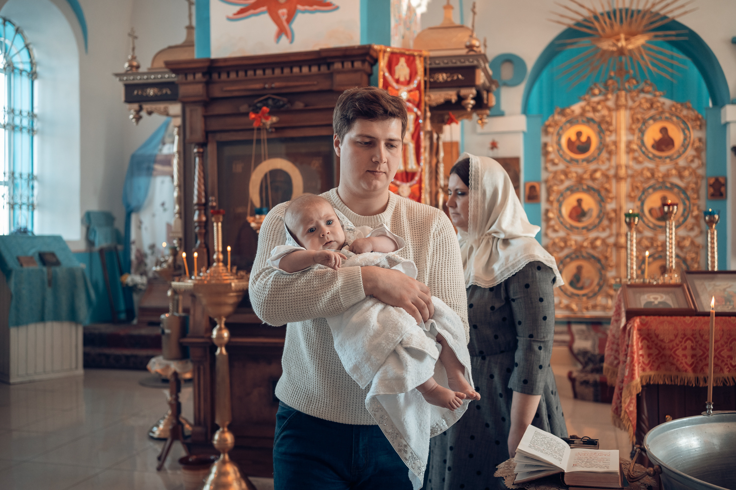 Крещение в Свято-Казанском храме с. Гремячее. Церковный фотограф Севастополь