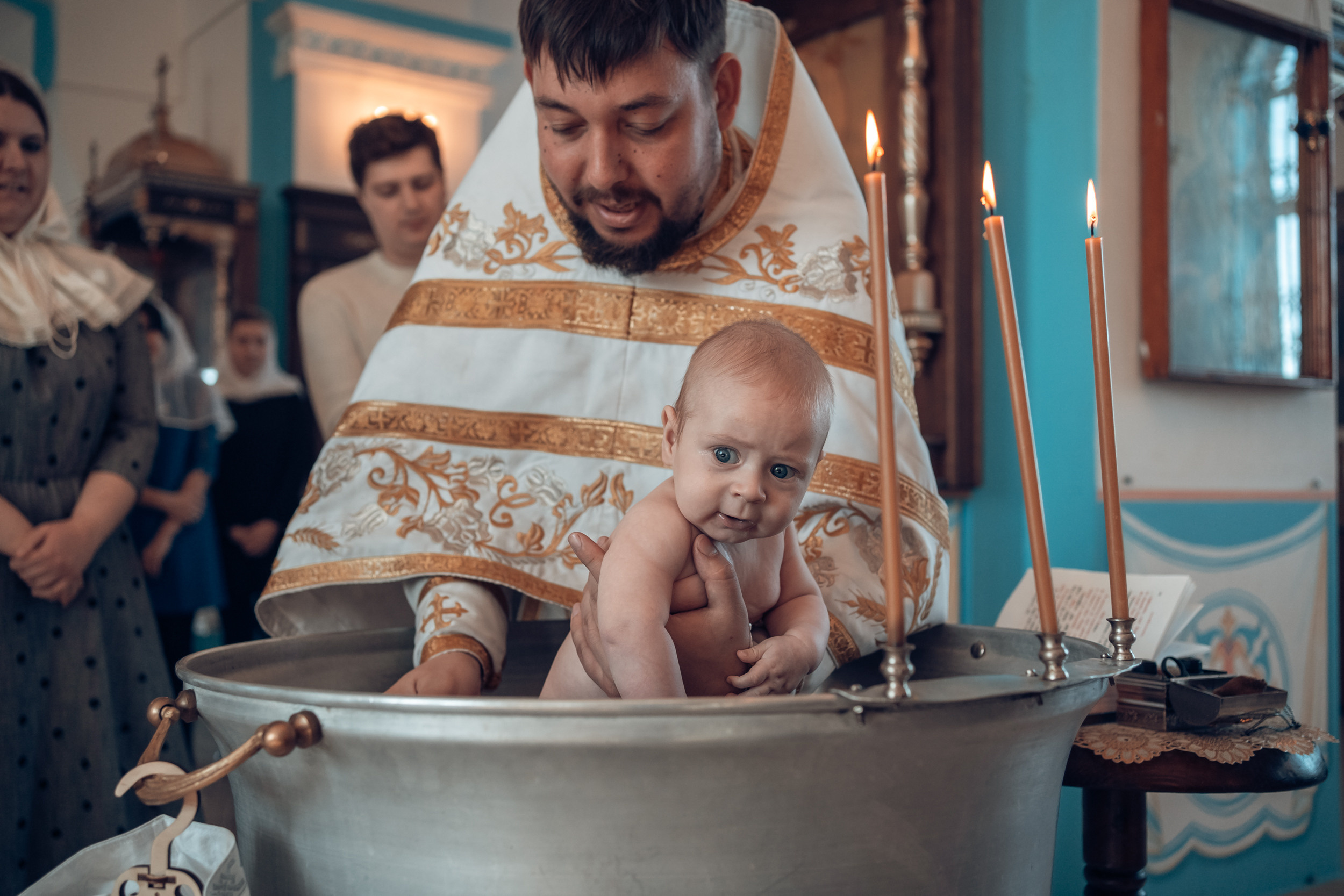 Крещение в Свято-Казанском храме с. Гремячее. Церковный фотограф Севастополь